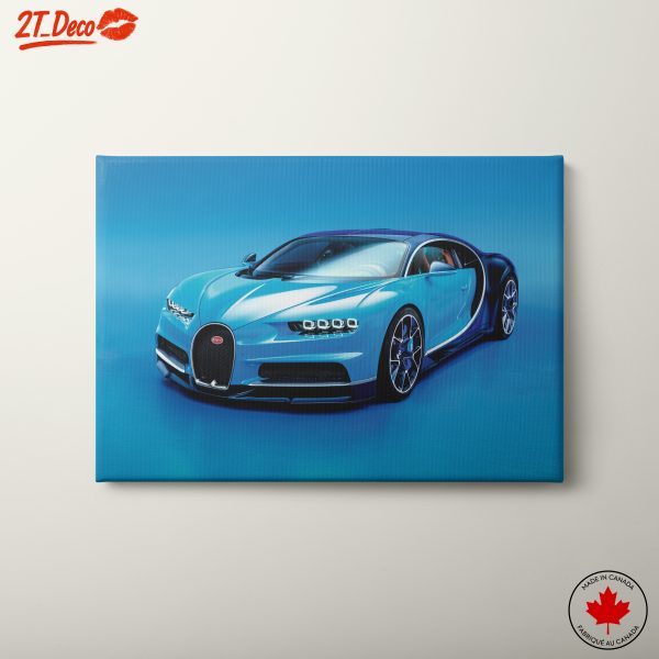 Sleek Blue Classic Car Art