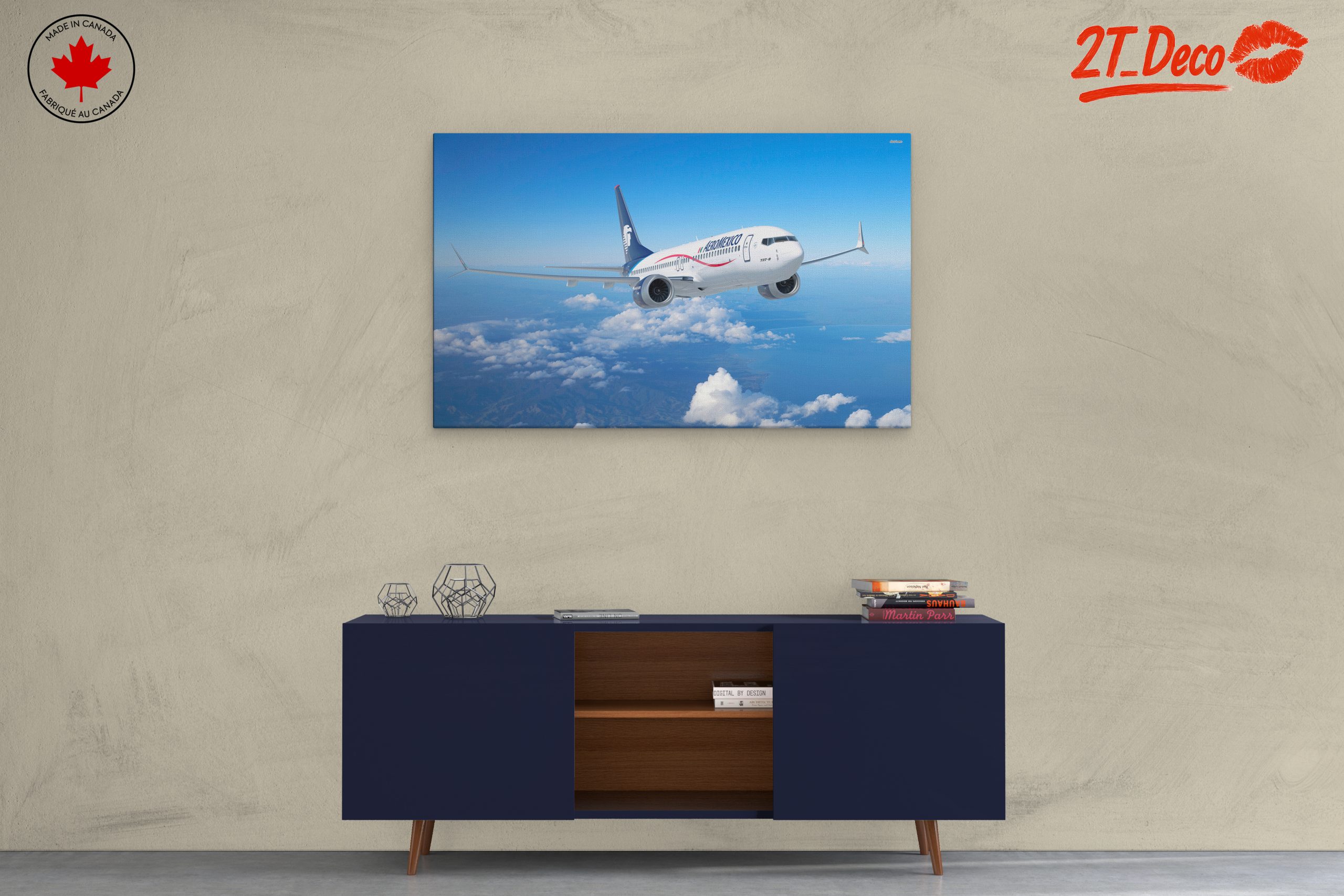 Aeromexico Airplane in Flight - Image 3