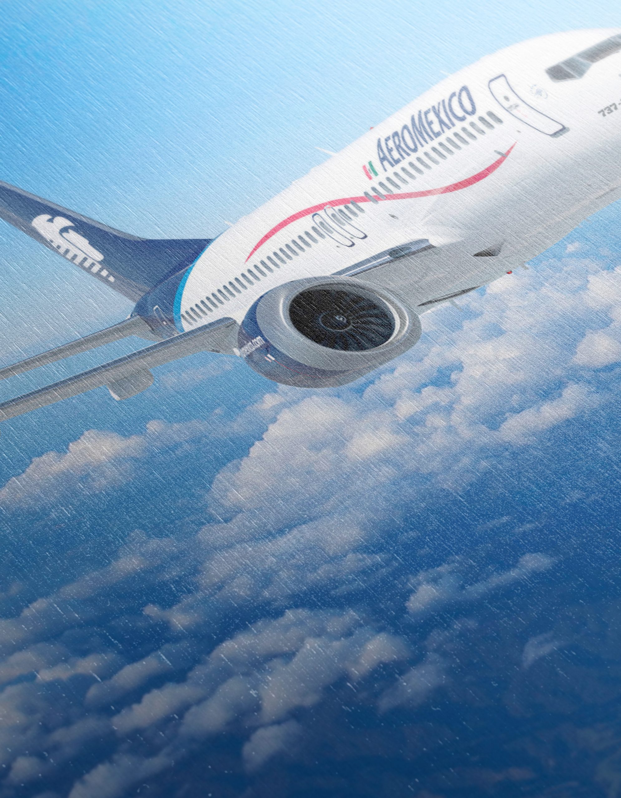 Aeromexico Airplane in Flight - Image 12