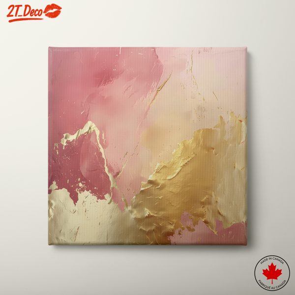 Elegant Abstract Blush and Gold Art