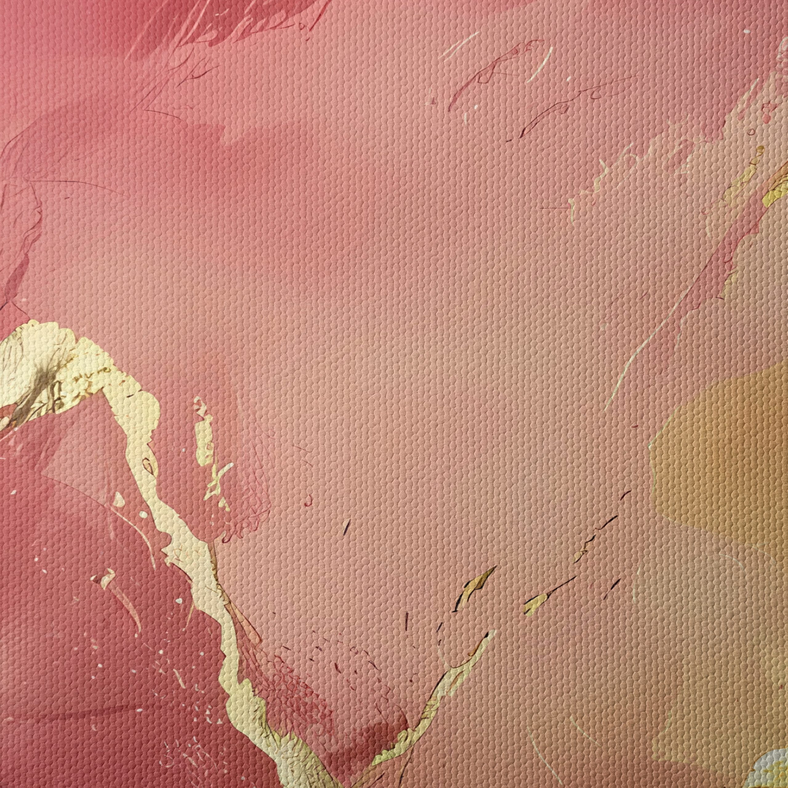 Elegant Abstract Blush and Gold Art - Image 4