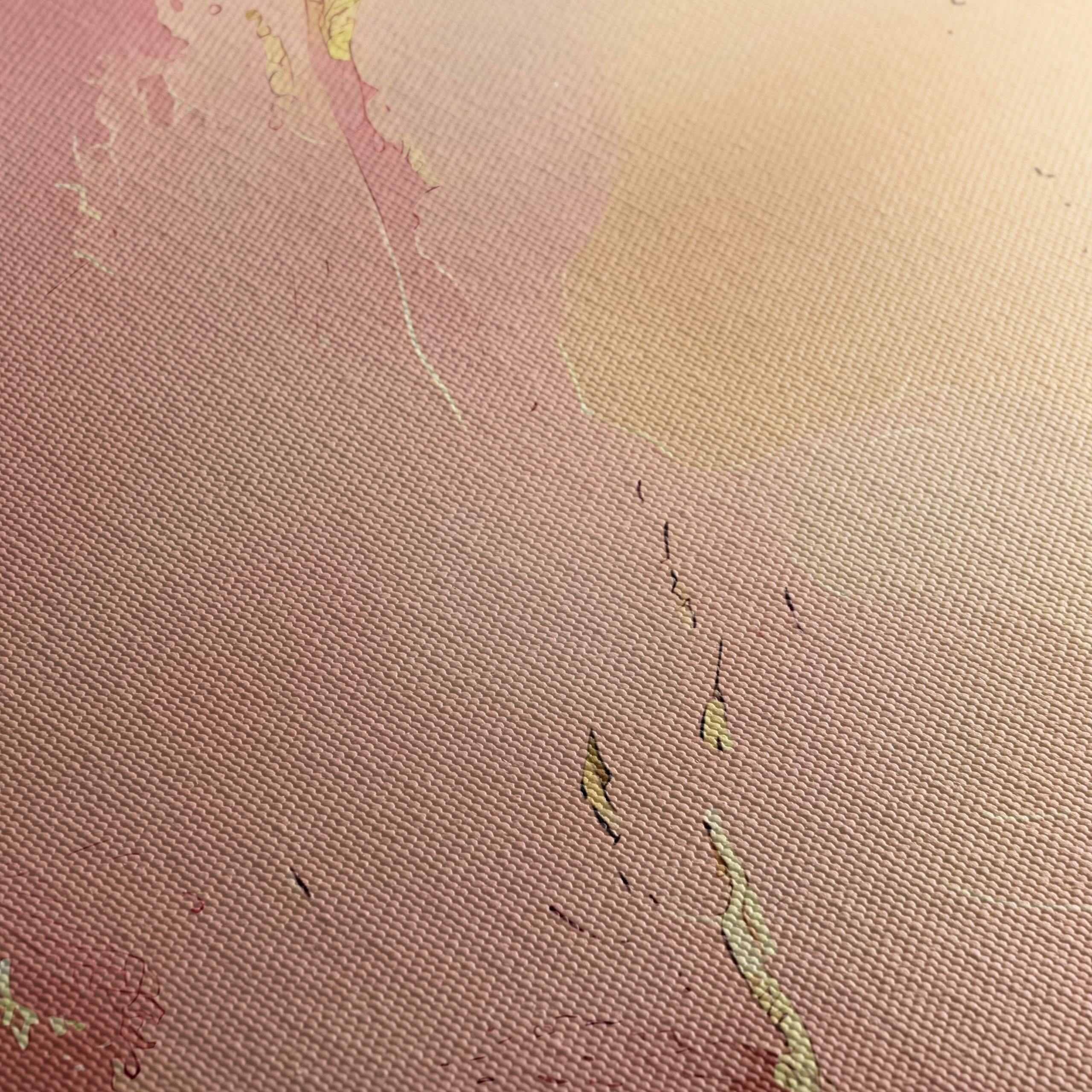 Elegant Abstract Blush and Gold Art - Image 5