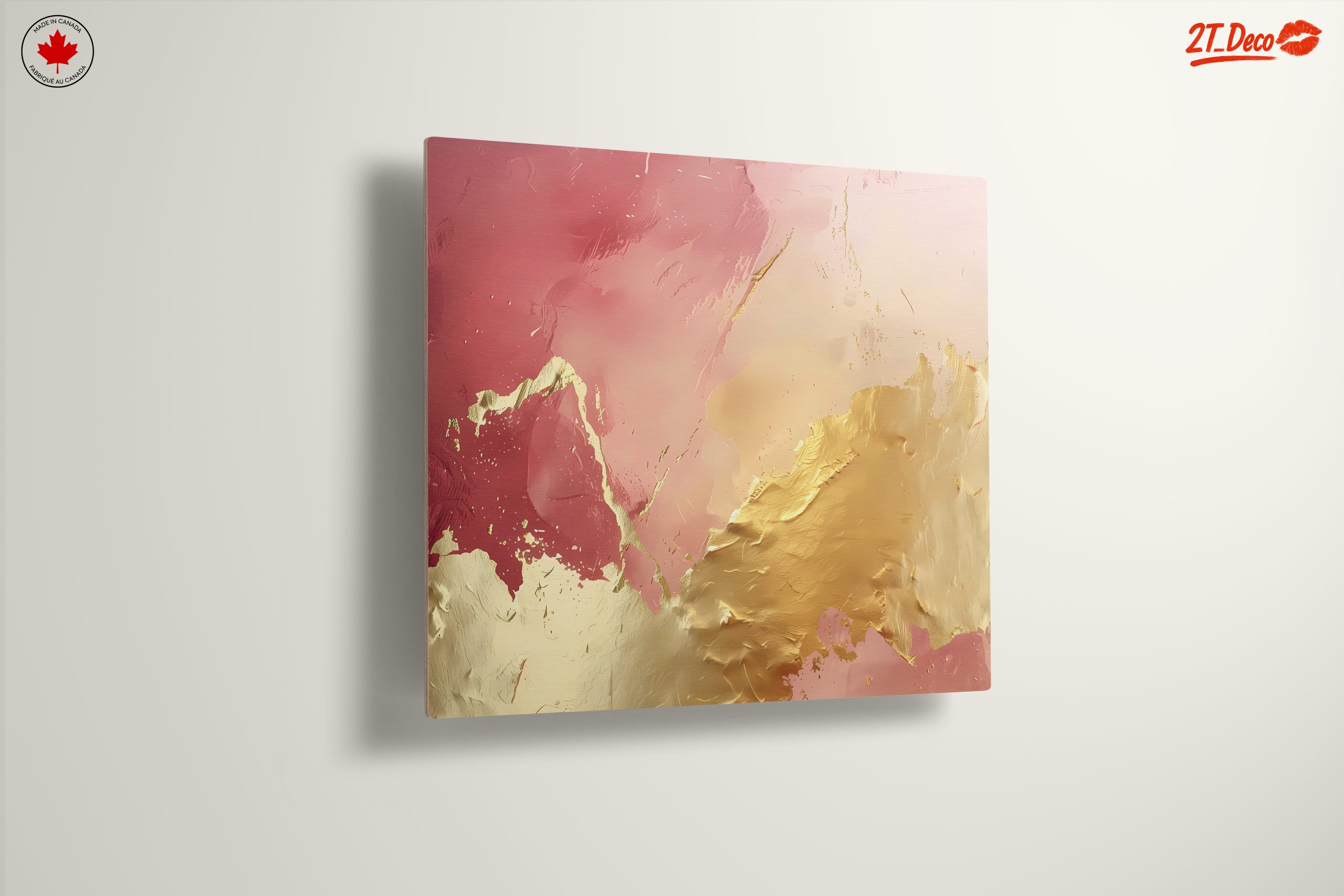 Elegant Abstract Blush and Gold Art - Image 13