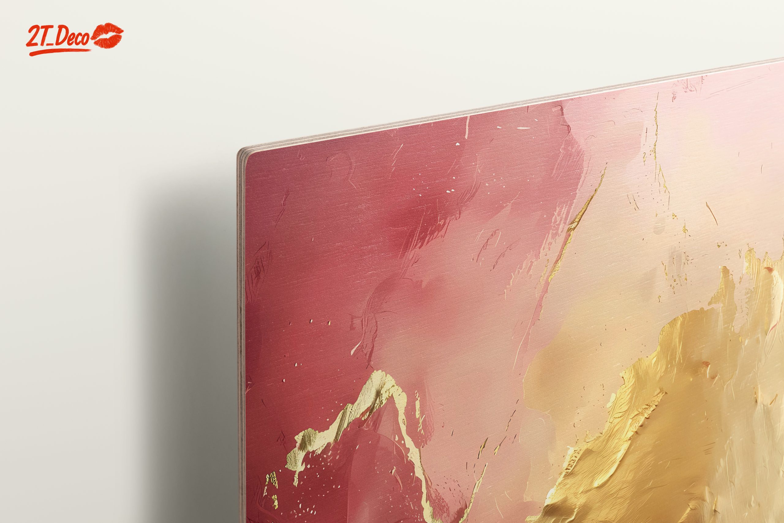 Elegant Abstract Blush and Gold Art - Image 15