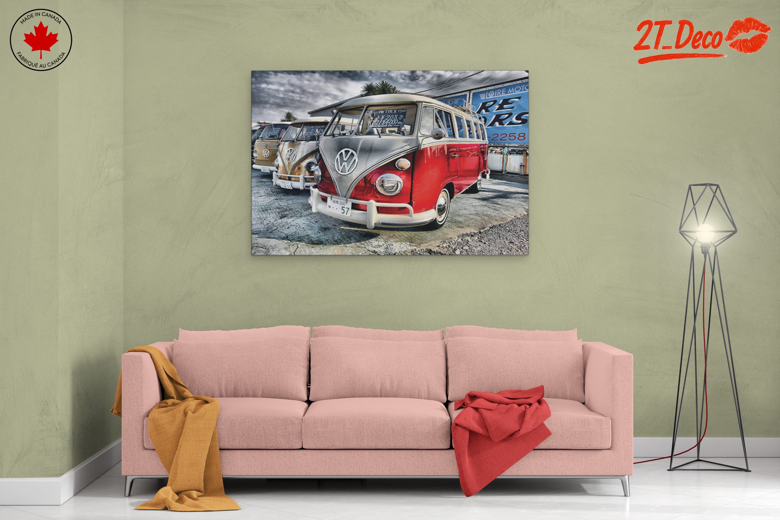 Vintage Volkswagen Bus in a Scenic Setting - Image 2