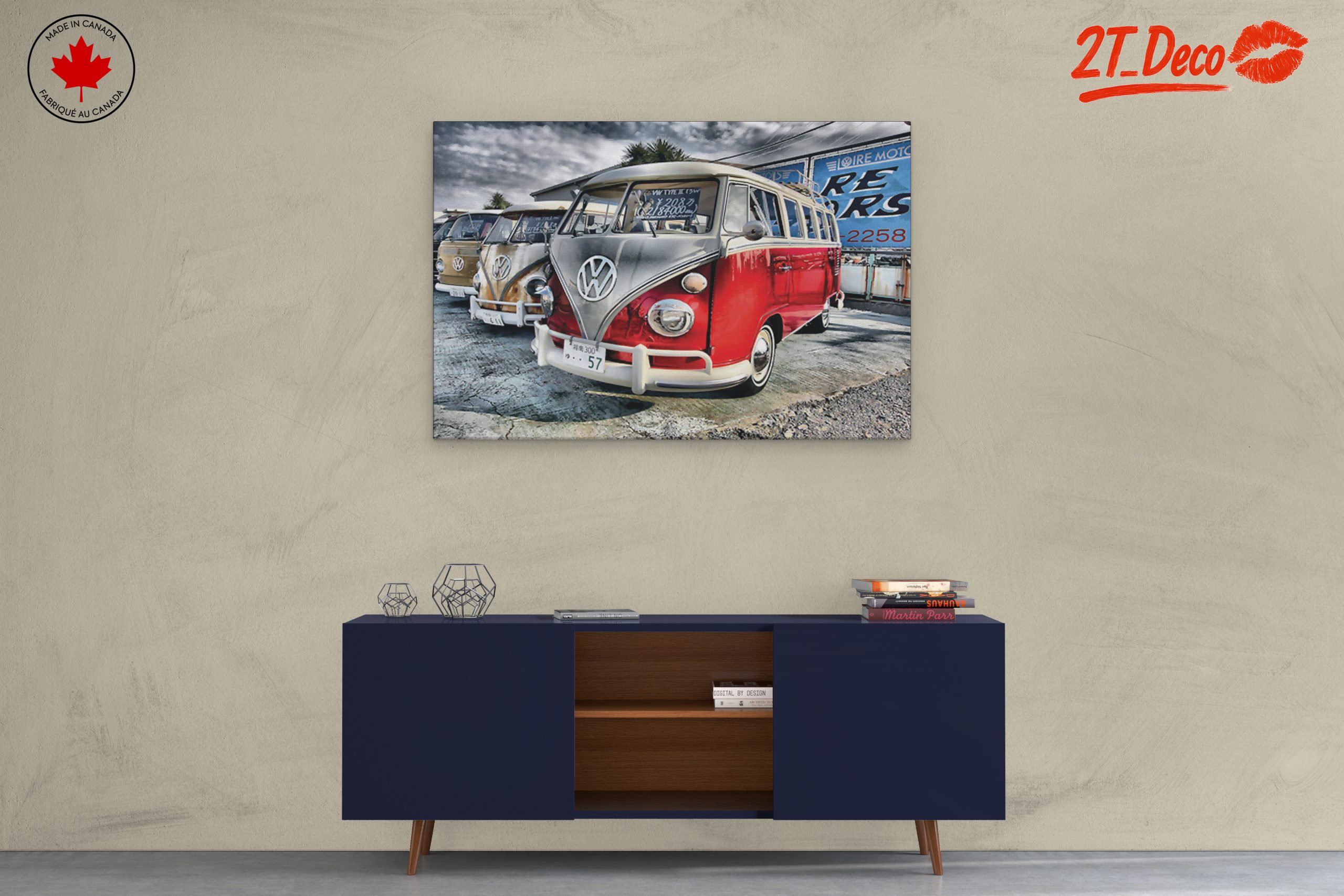 Vintage Volkswagen Bus in a Scenic Setting - Image 3