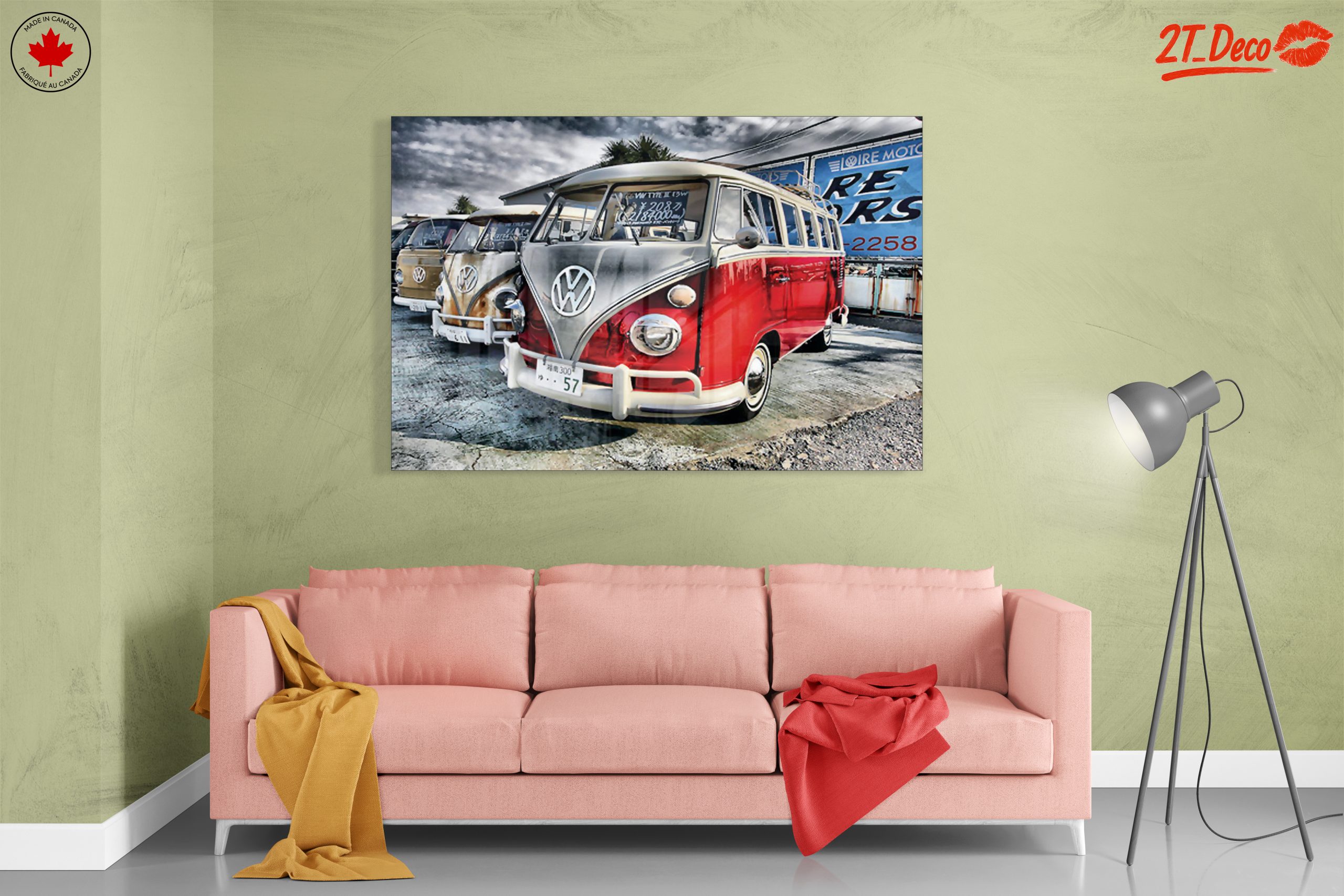 Vintage Volkswagen Bus in a Scenic Setting - Image 7