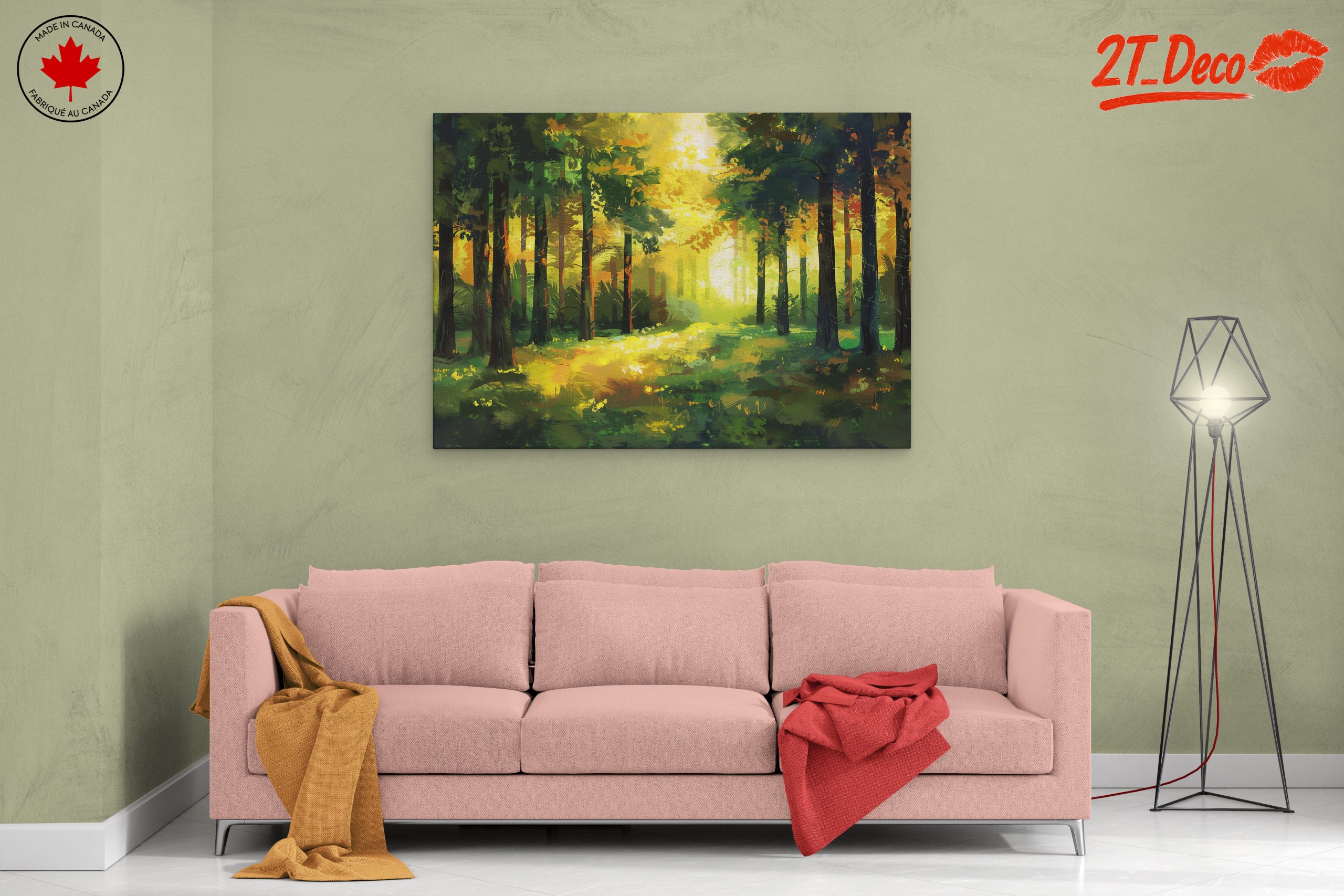 Vibrant Abstract Forest Landscape - Image 2