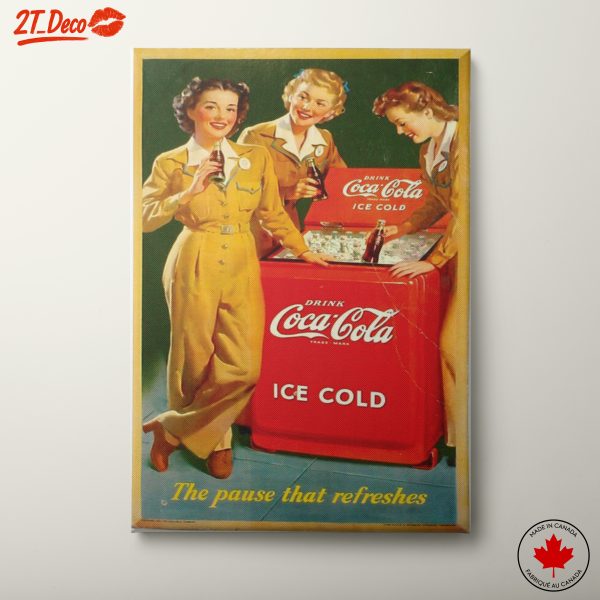 Vintage Coca-Cola Advertisement Featuring Iconic Women