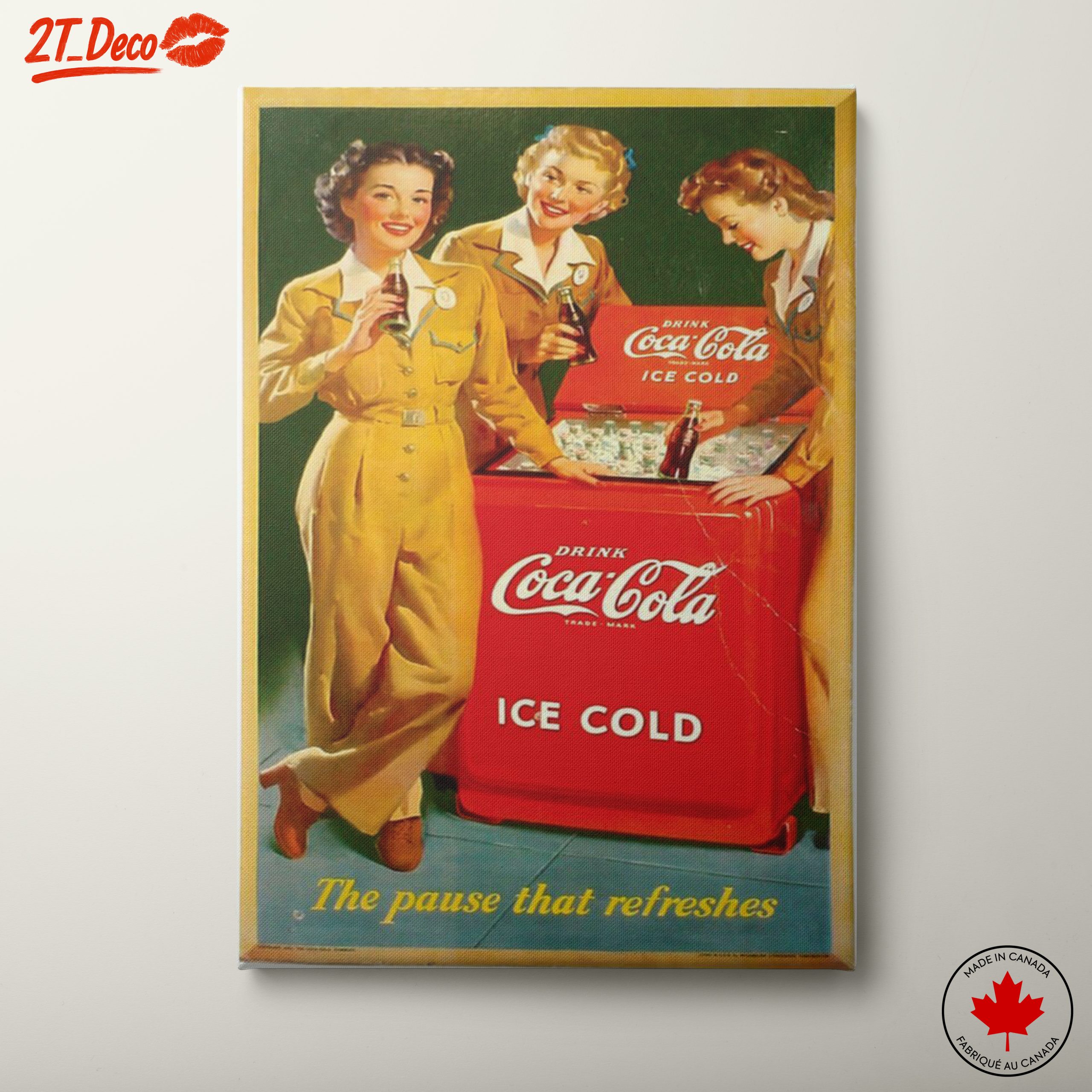 Vintage Coca-Cola Advertisement Featuring Iconic Women