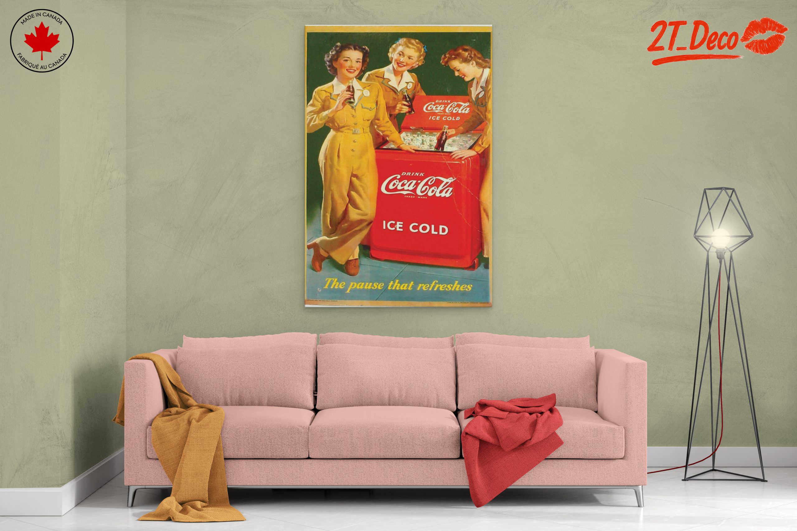 Vintage Coca-Cola Advertisement Featuring Iconic Women - Image 2