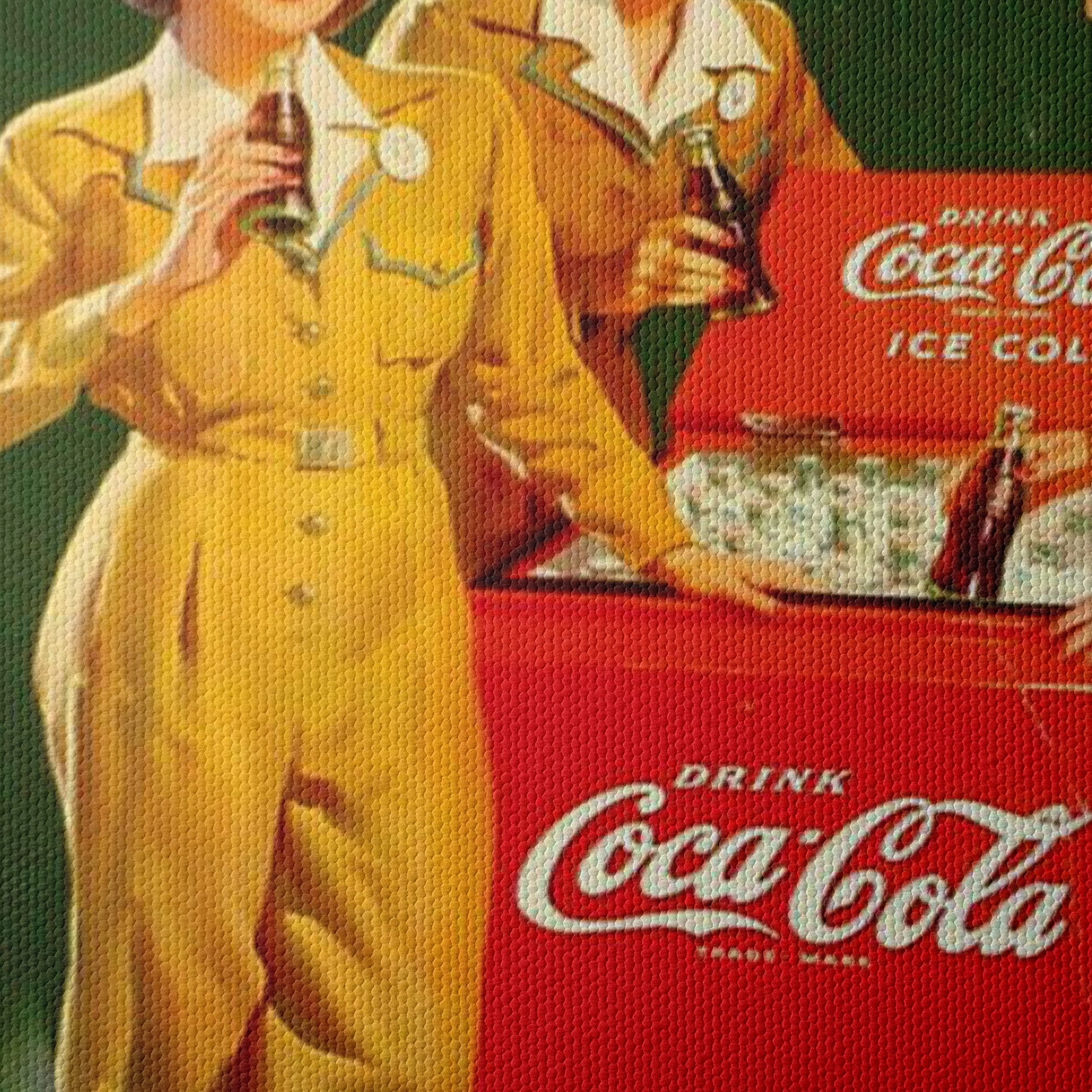Vintage Coca-Cola Advertisement Featuring Iconic Women - Image 4