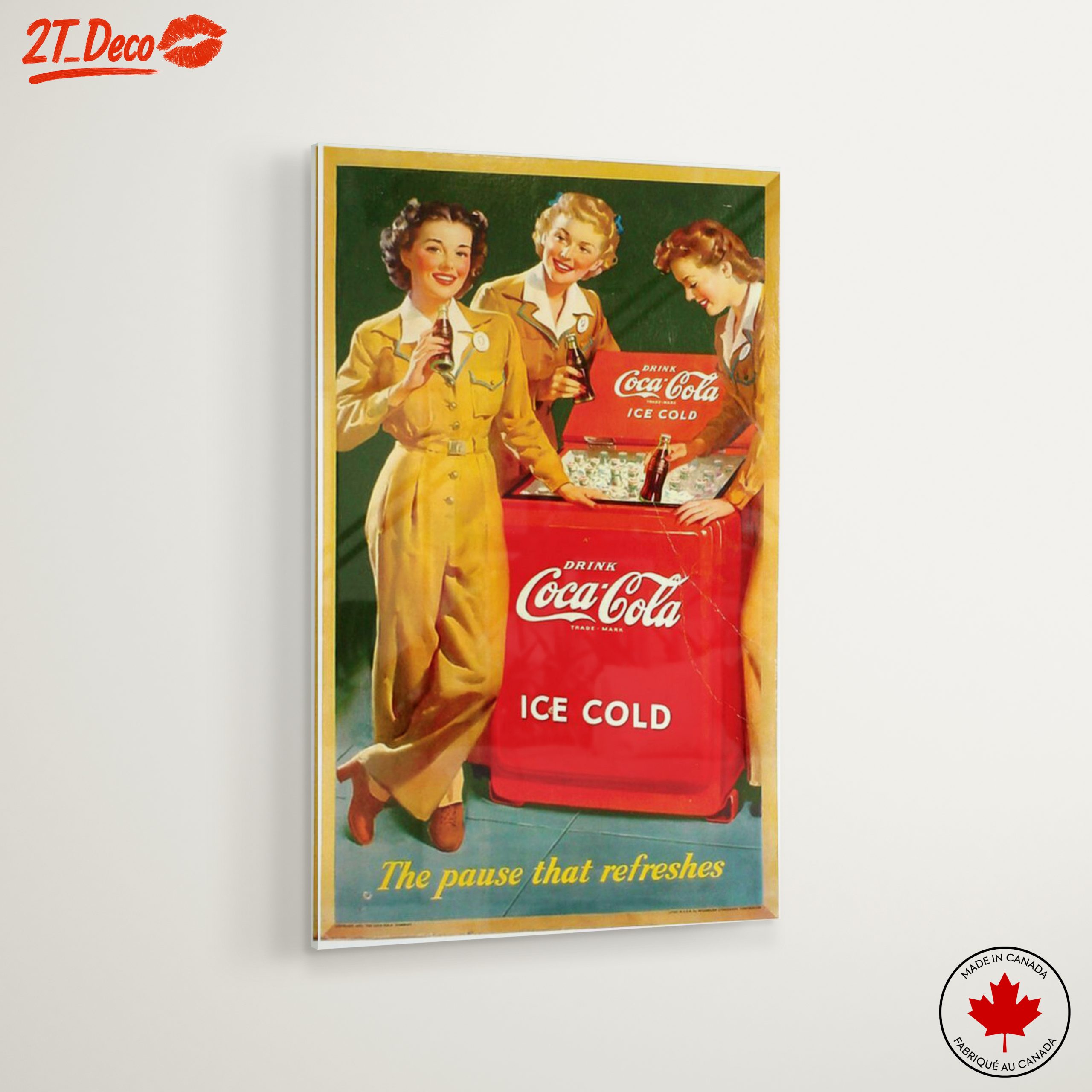 Vintage Coca-Cola Advertisement Featuring Iconic Women - Image 6