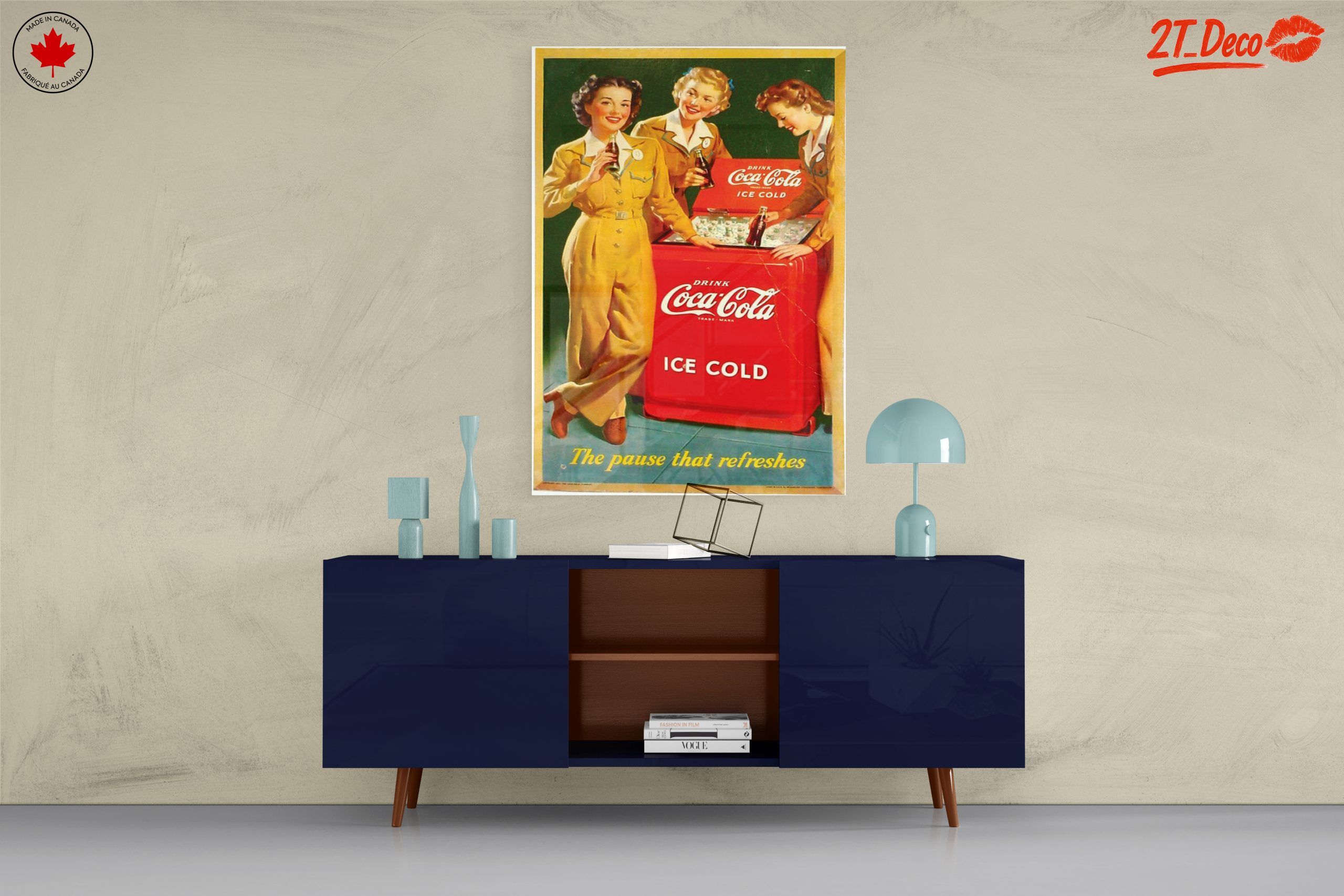 Vintage Coca-Cola Advertisement Featuring Iconic Women - Image 8
