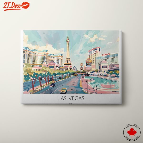 Vibrant Las Vegas Cityscape Art