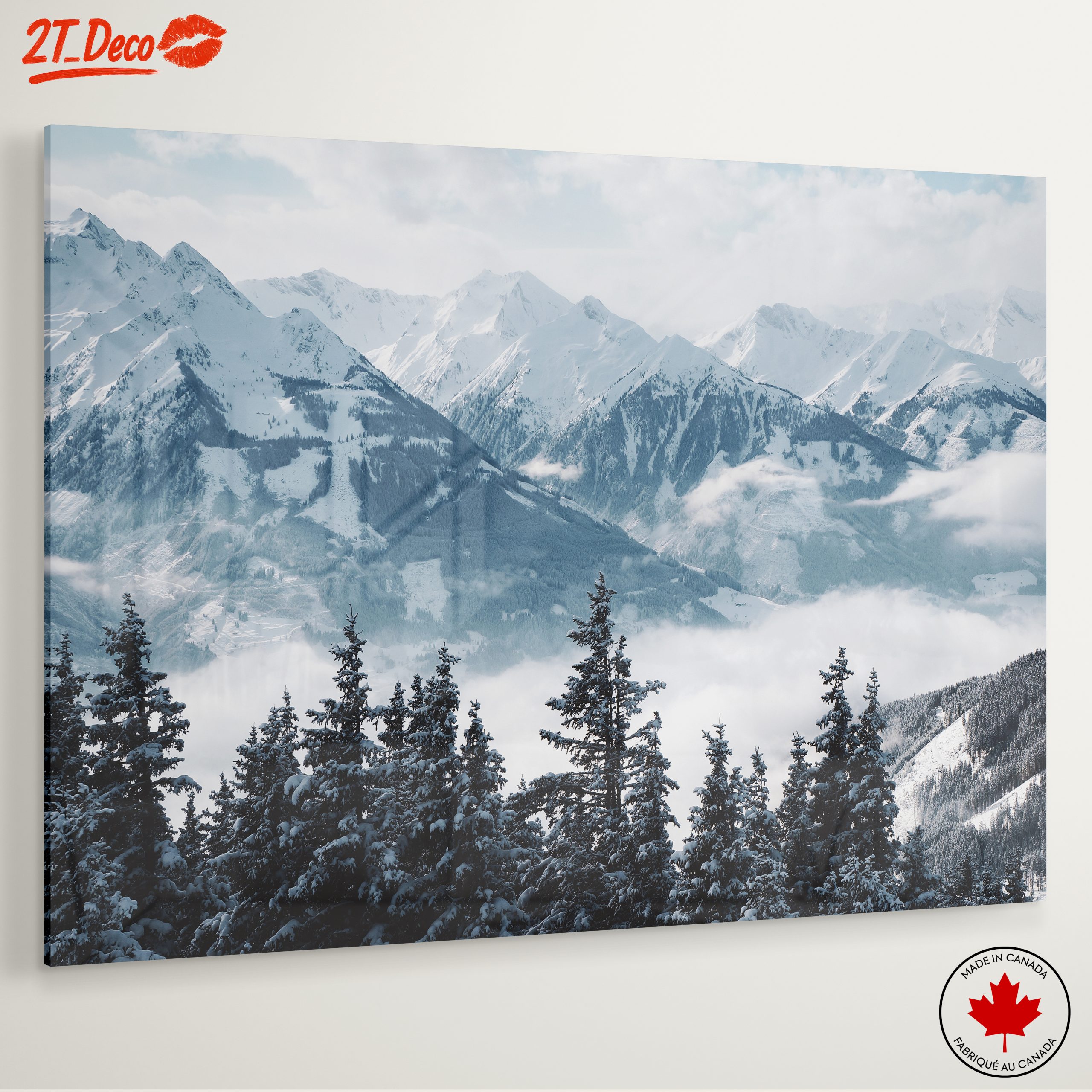 Serene Mountain Landscape with Snow - Image 6