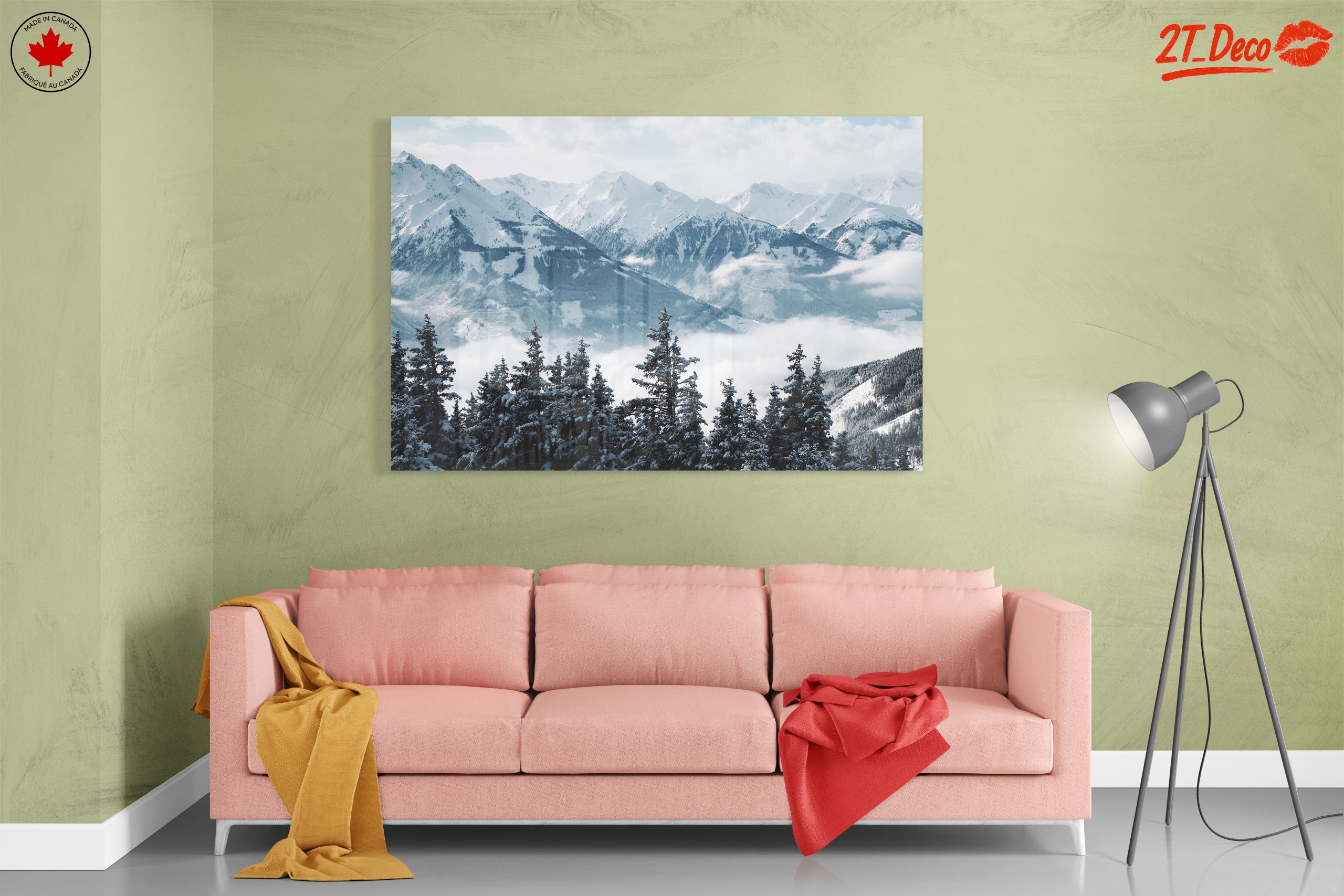 Serene Mountain Landscape with Snow - Image 7
