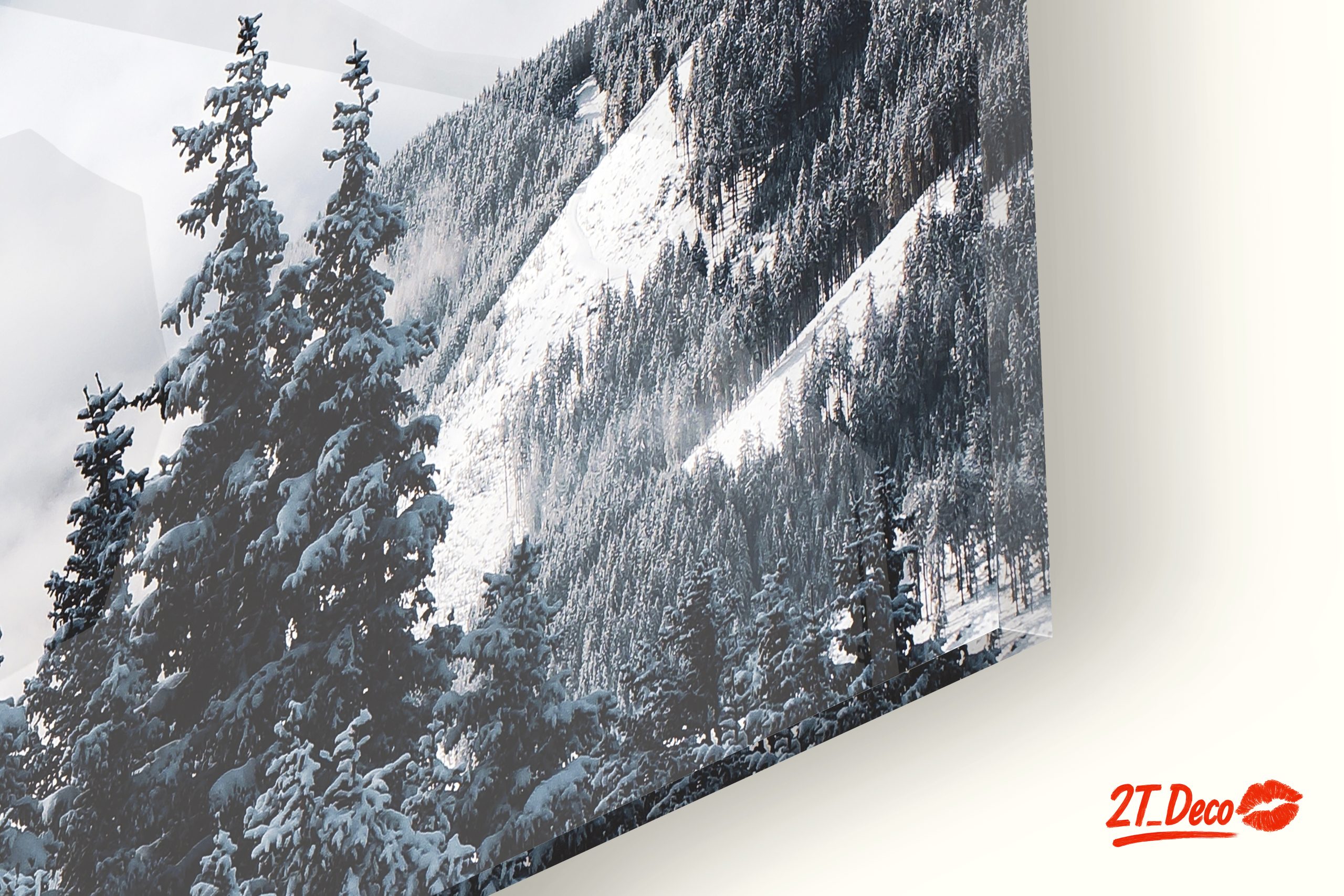 Serene Mountain Landscape with Snow - Image 9