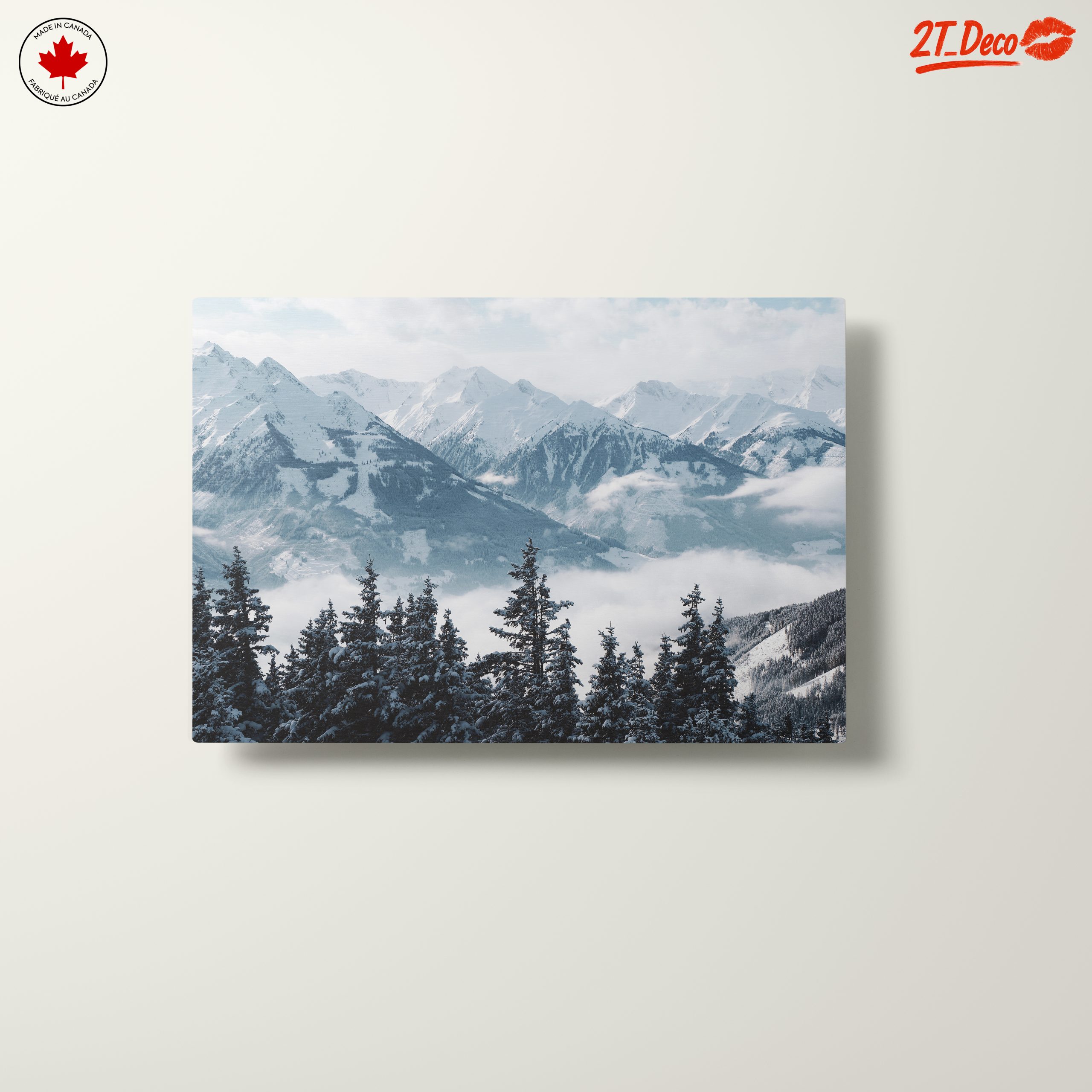 Serene Mountain Landscape with Snow - Image 10