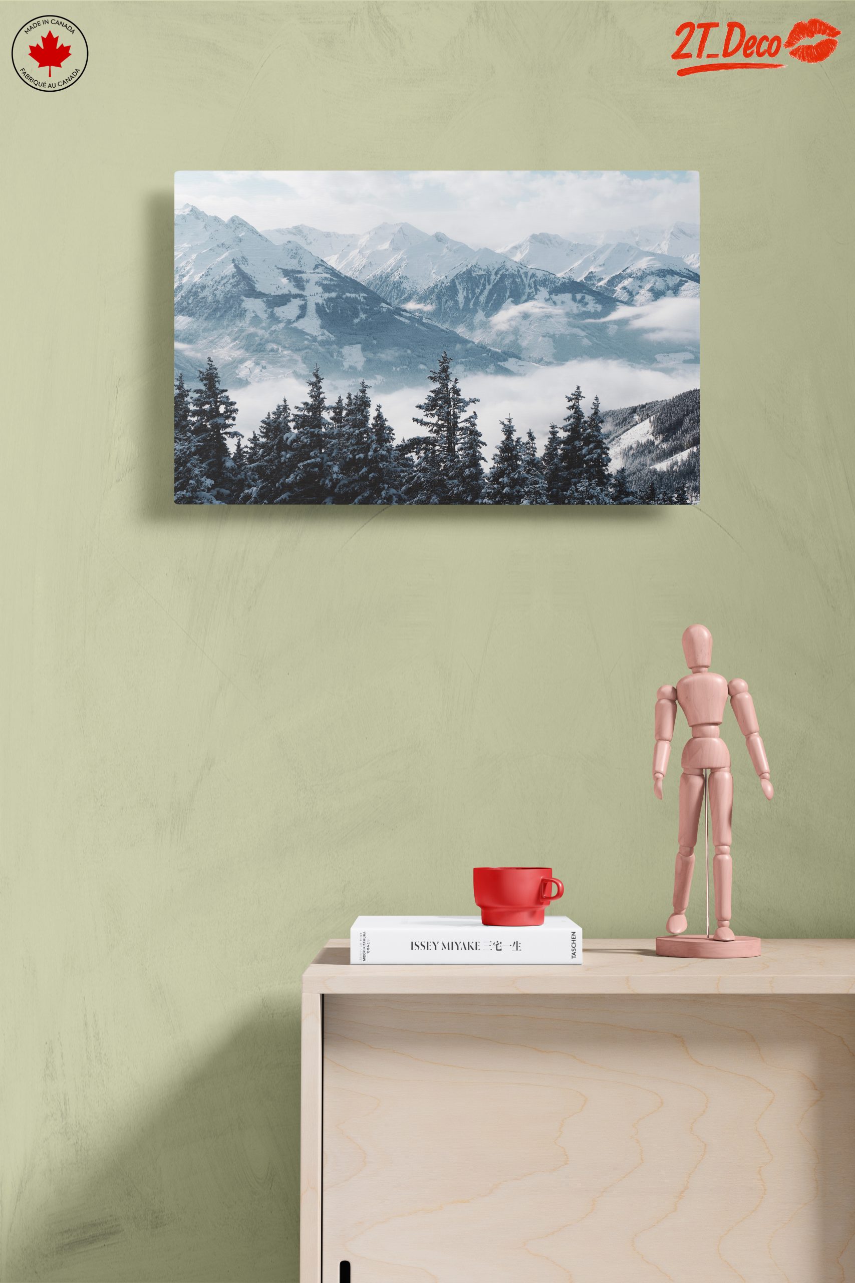 Serene Mountain Landscape with Snow - Image 14