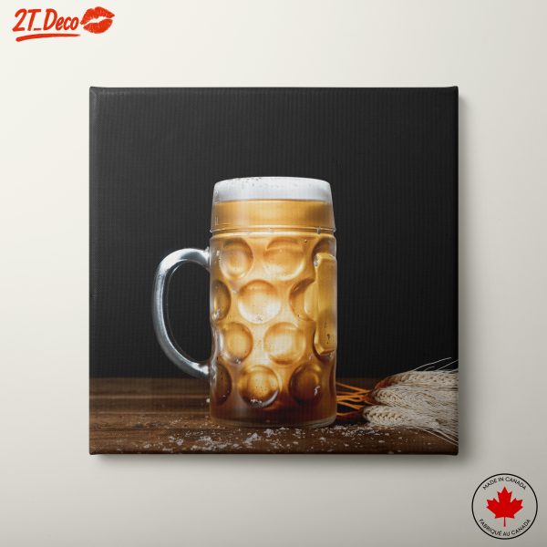 Frothy Beer Mug with Wheat