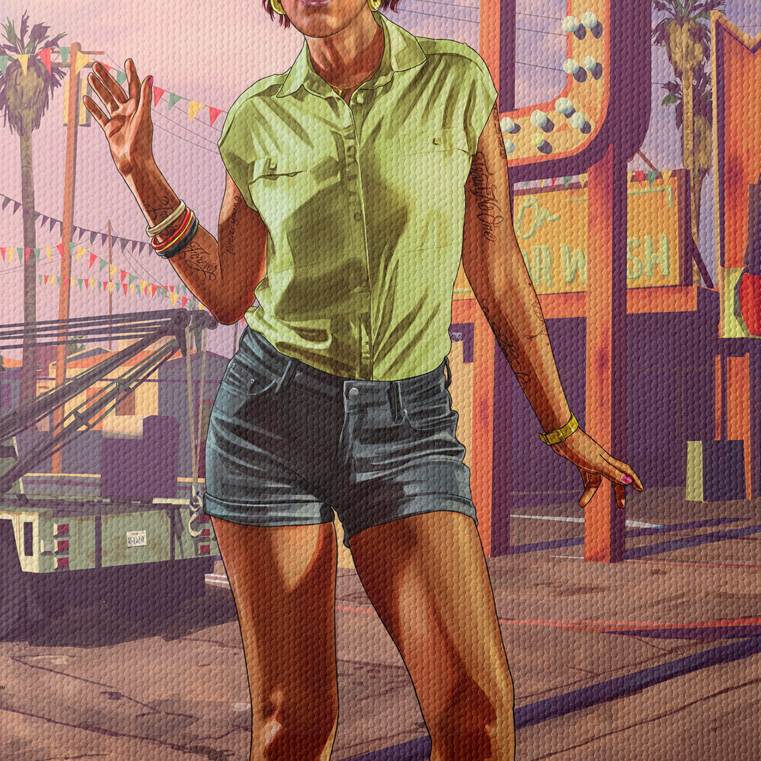 Grand Theft Auto Character Street Scene Art - Image 4