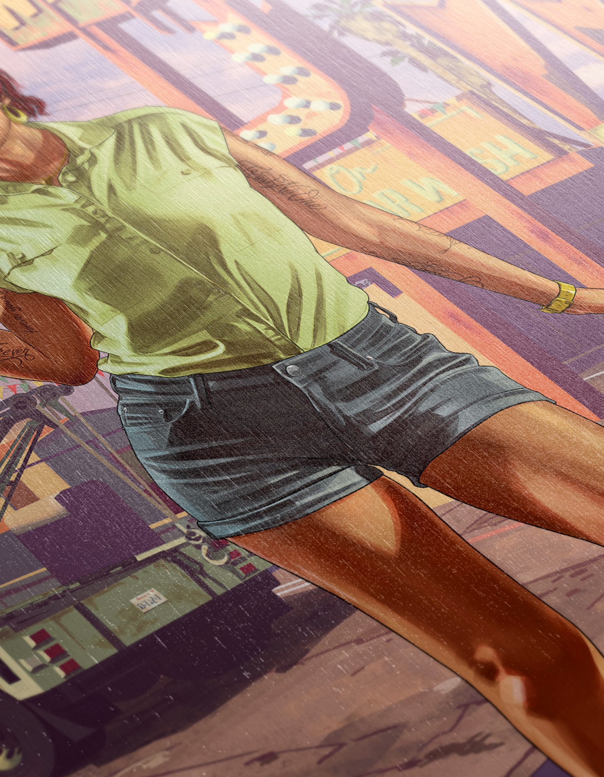 Grand Theft Auto Character Street Scene Art - Image 12