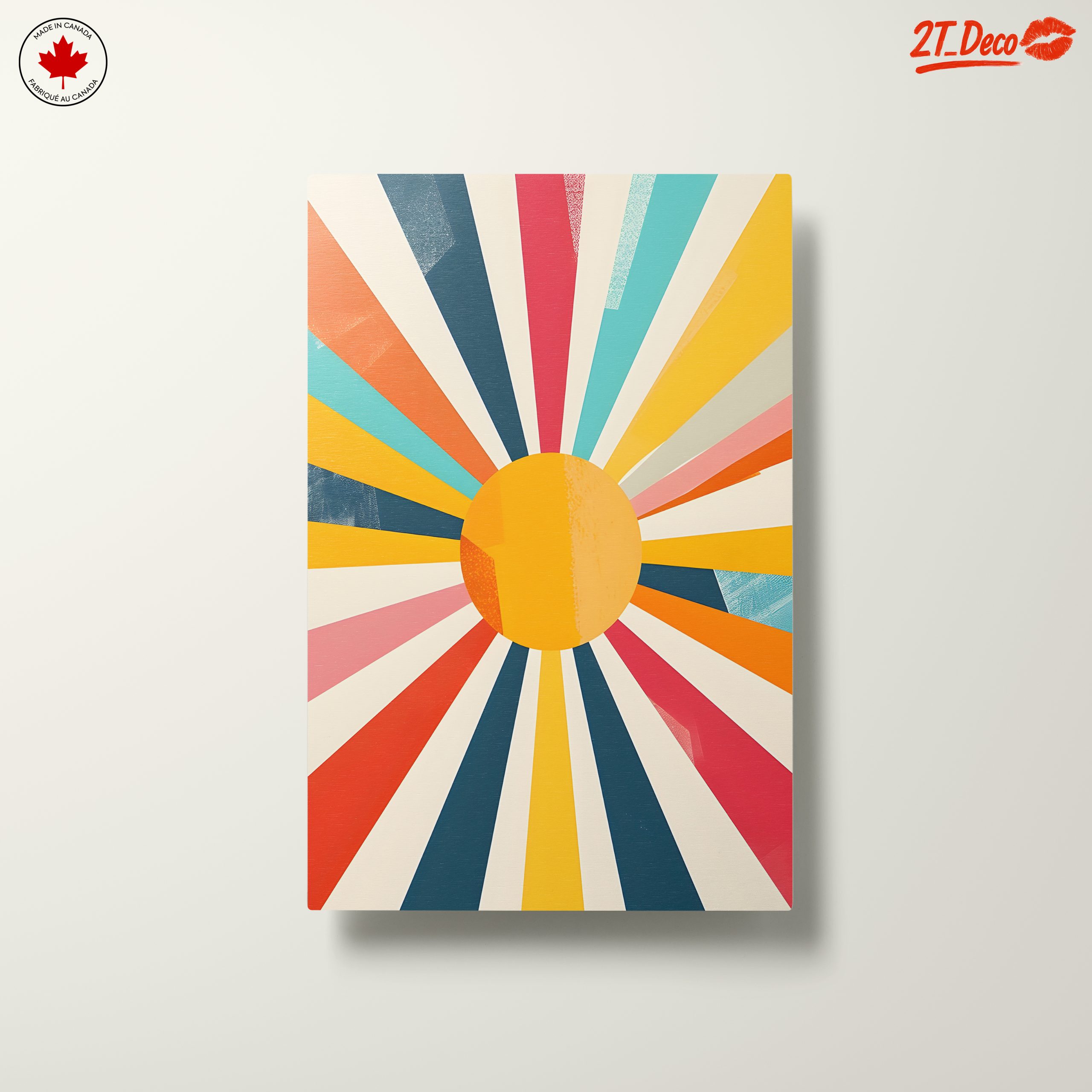 Vibrant Geometric Sun Rays Art - Image 10