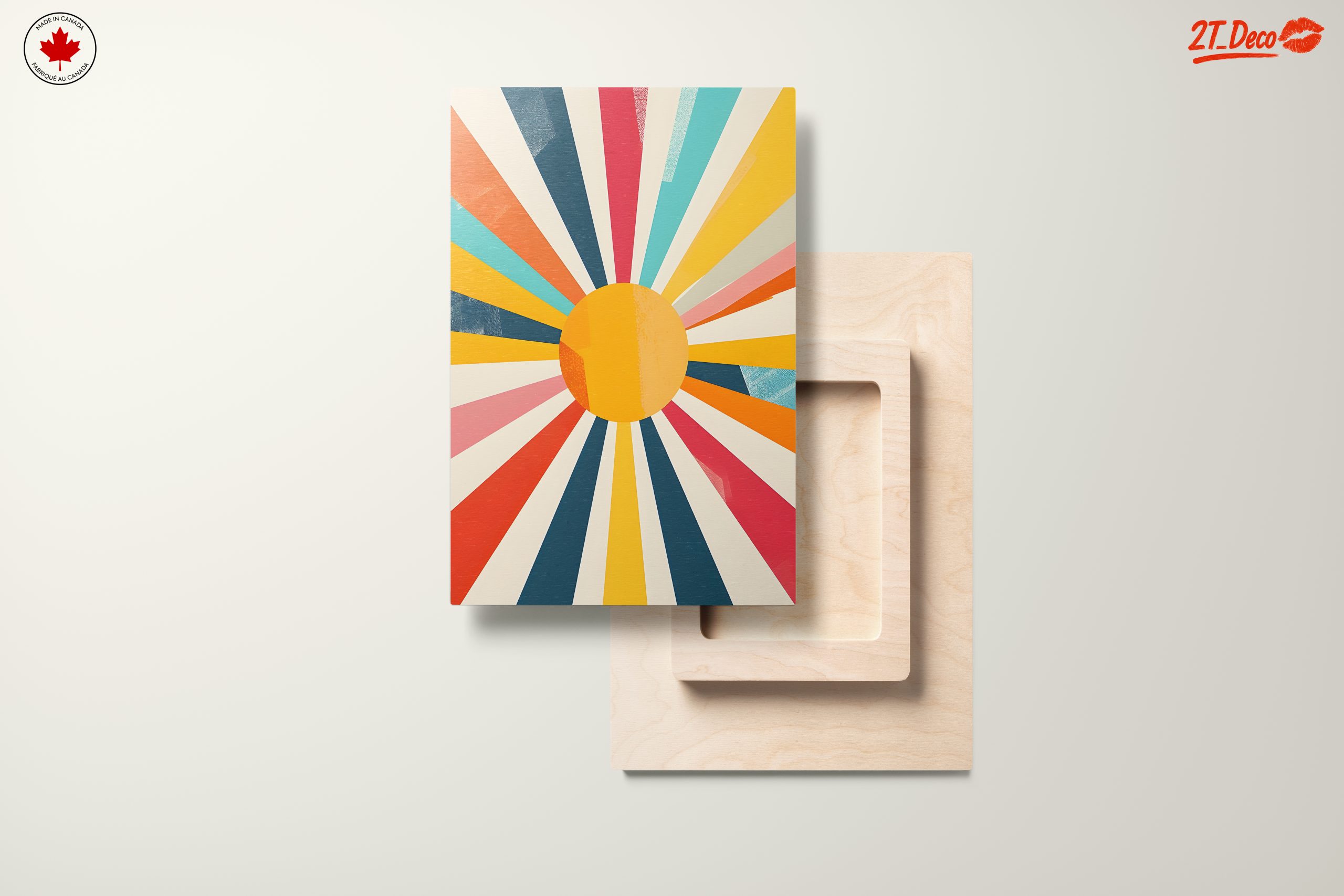 Vibrant Geometric Sun Rays Art - Image 11