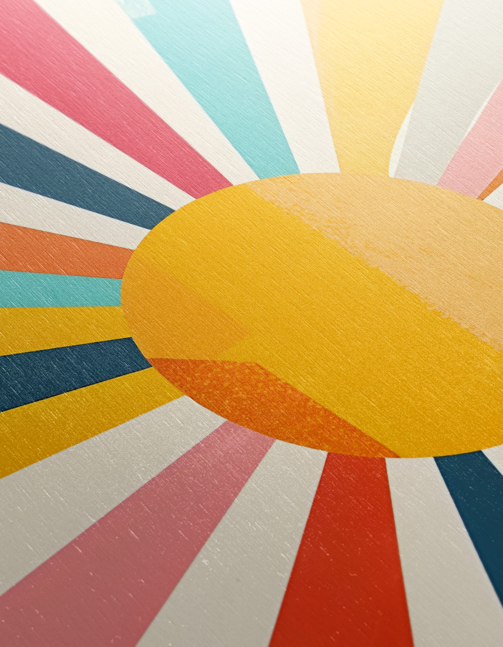 Vibrant Geometric Sun Rays Art - Image 12