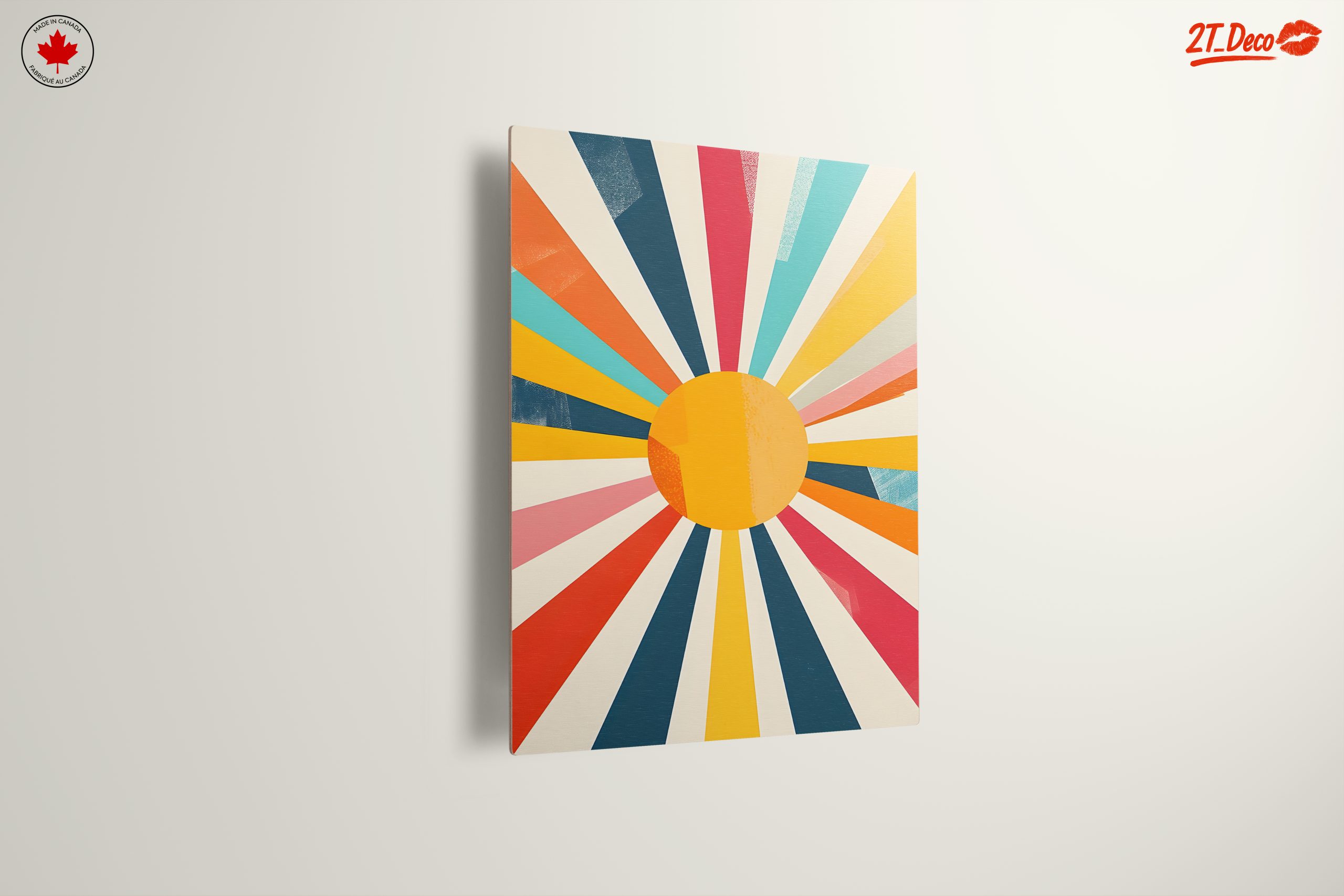 Vibrant Geometric Sun Rays Art - Image 13