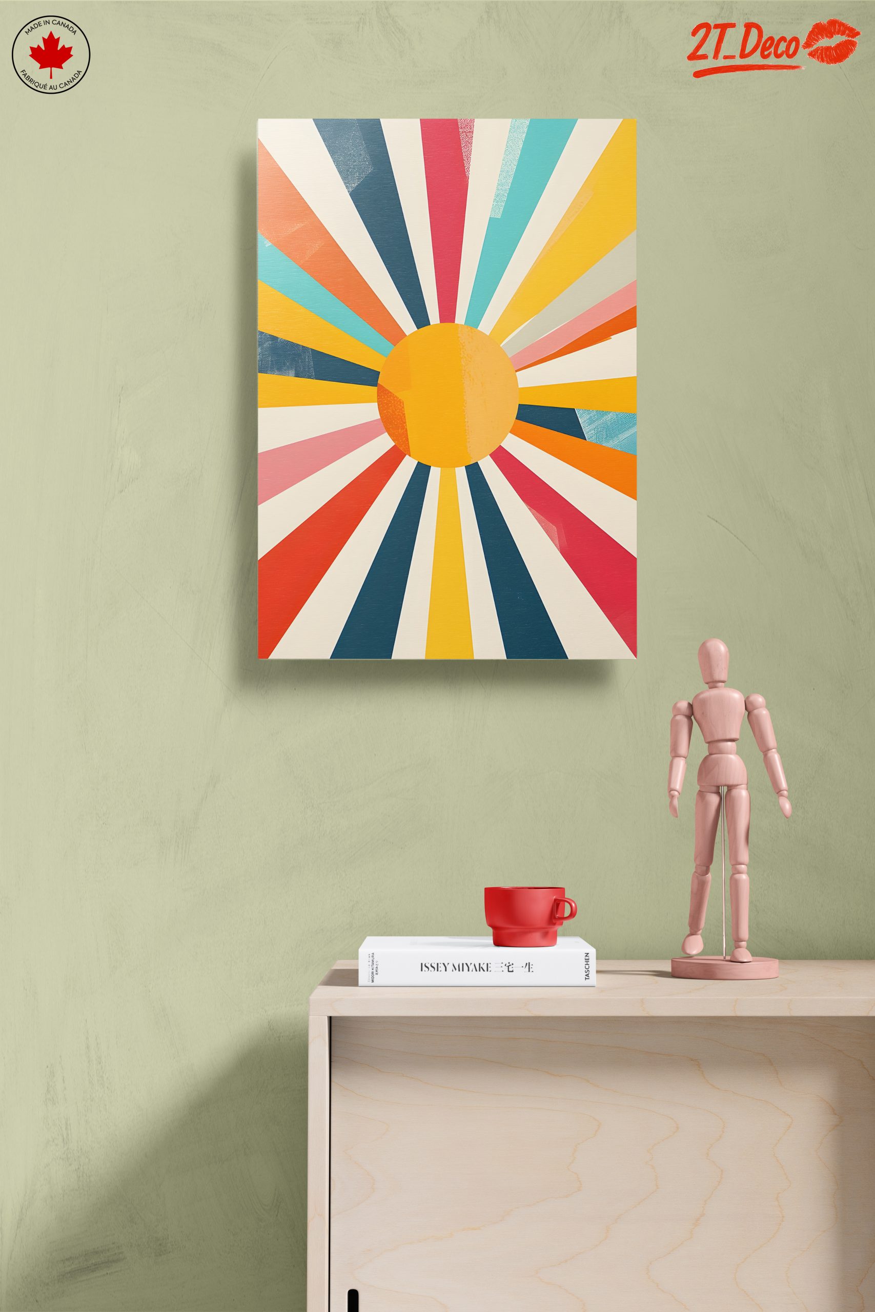 Vibrant Geometric Sun Rays Art - Image 14