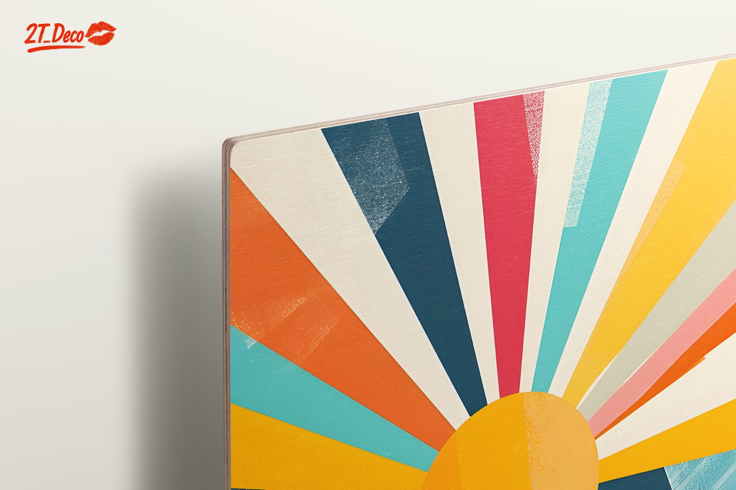 Vibrant Geometric Sun Rays Art - Image 15