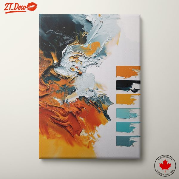 Dynamic Abstract Composition with Vibrant Colors