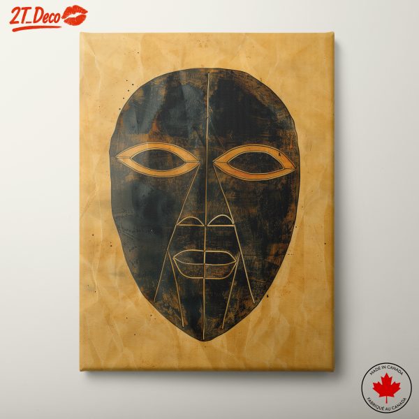 Stylized African Tribal Mask Artwork