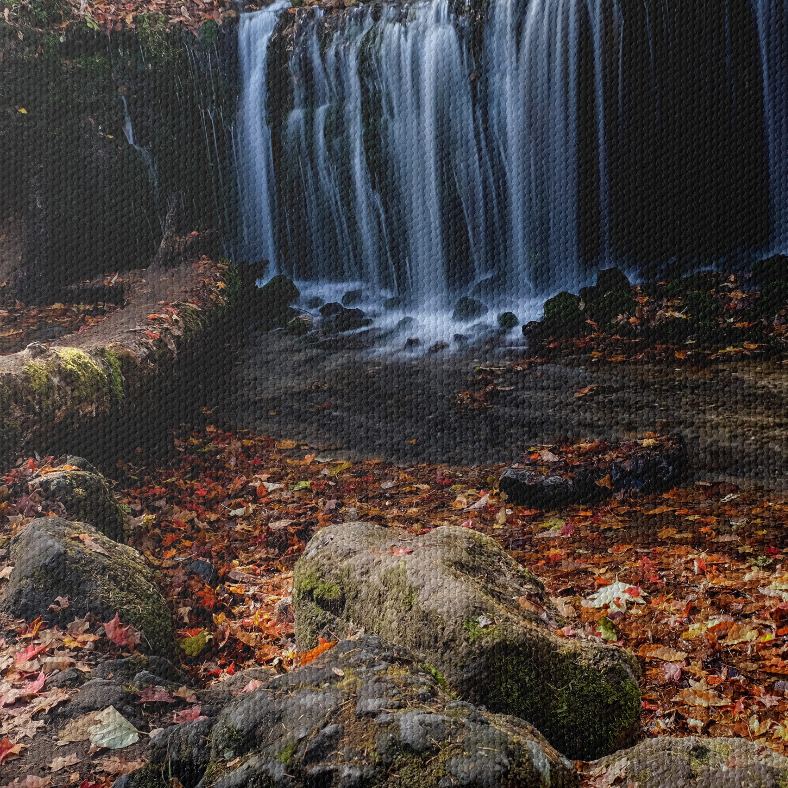 Tranquil Waterfall Amidst Autumn Foliage - Image 4