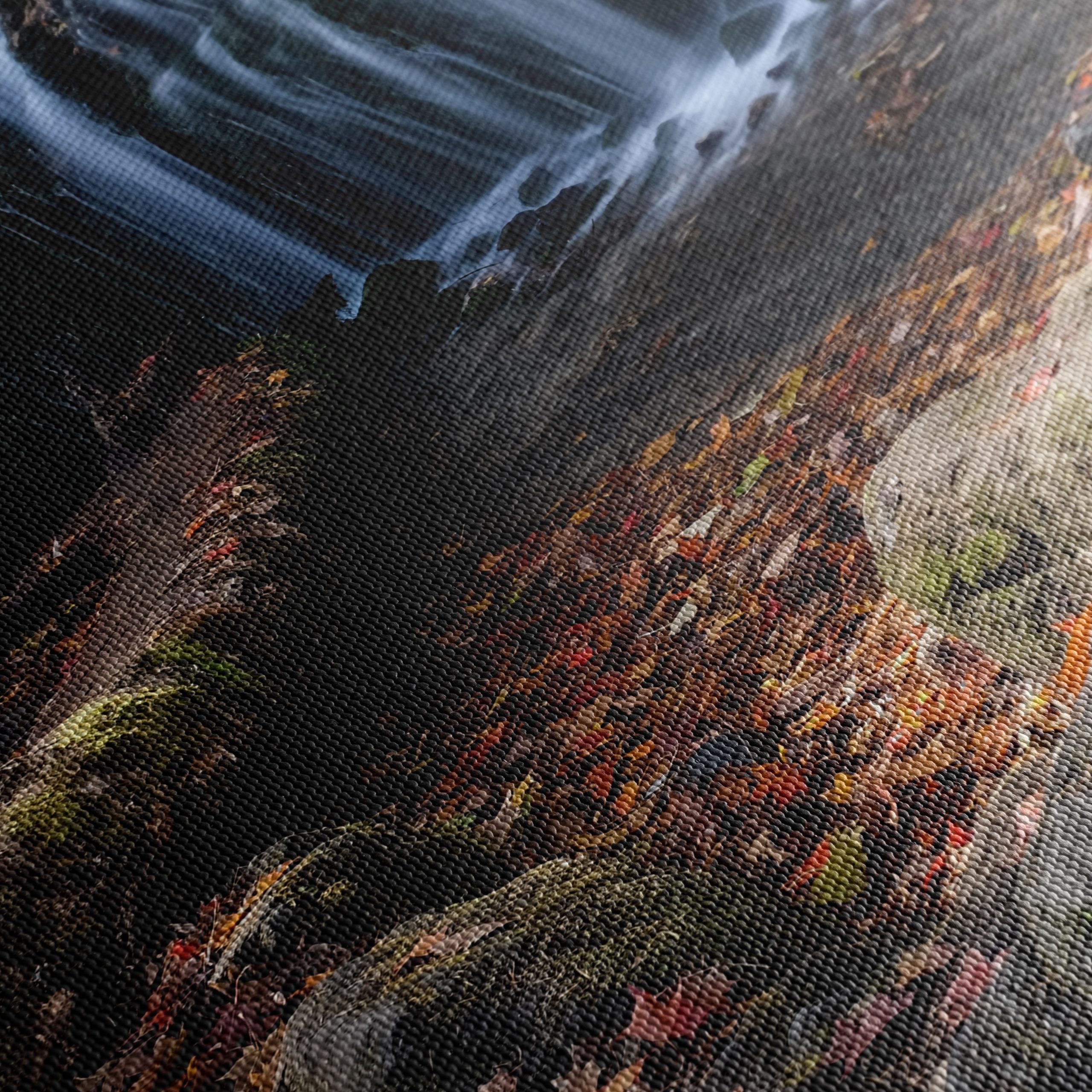 Tranquil Waterfall Amidst Autumn Foliage - Image 5