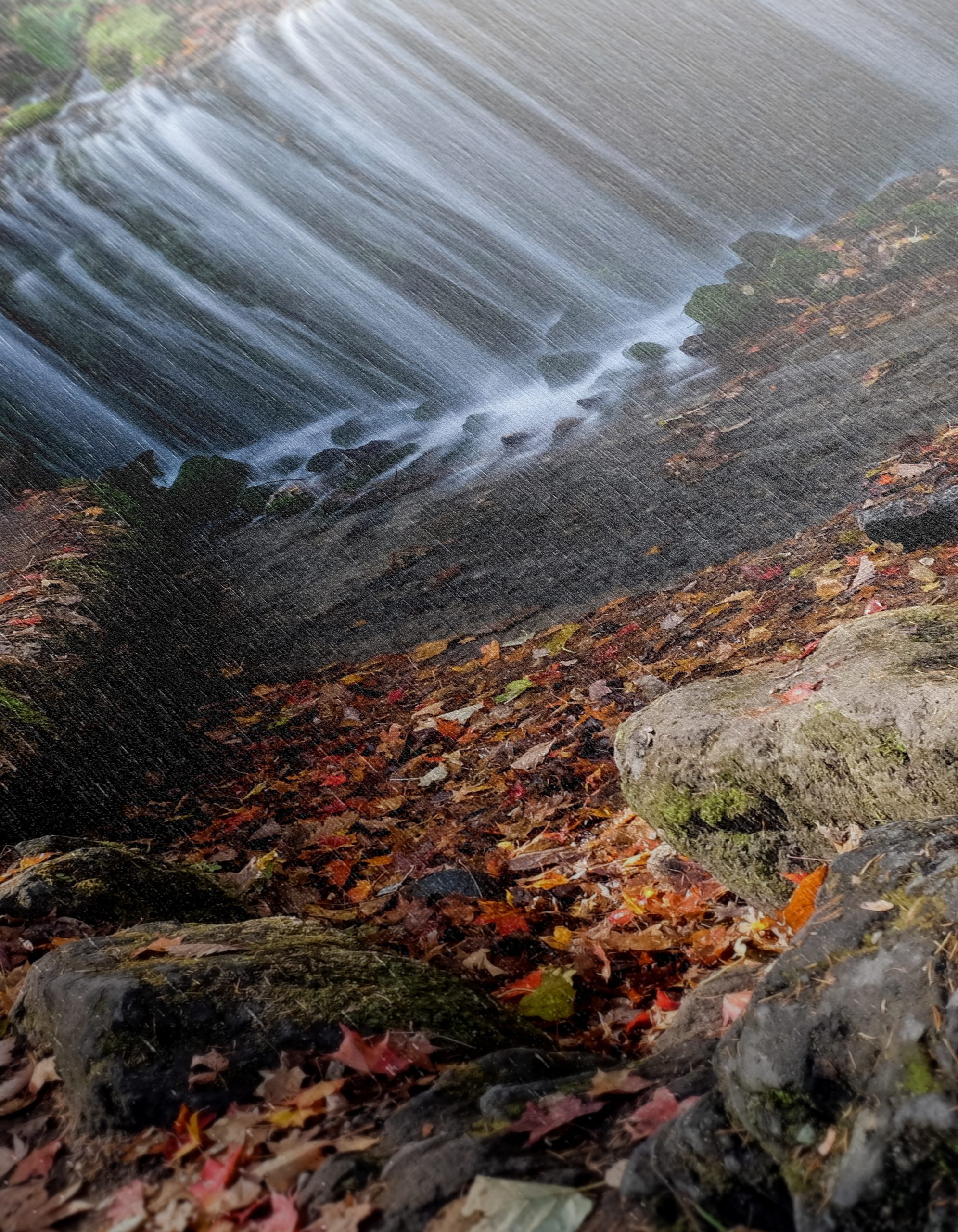 Tranquil Waterfall Amidst Autumn Foliage - Image 12