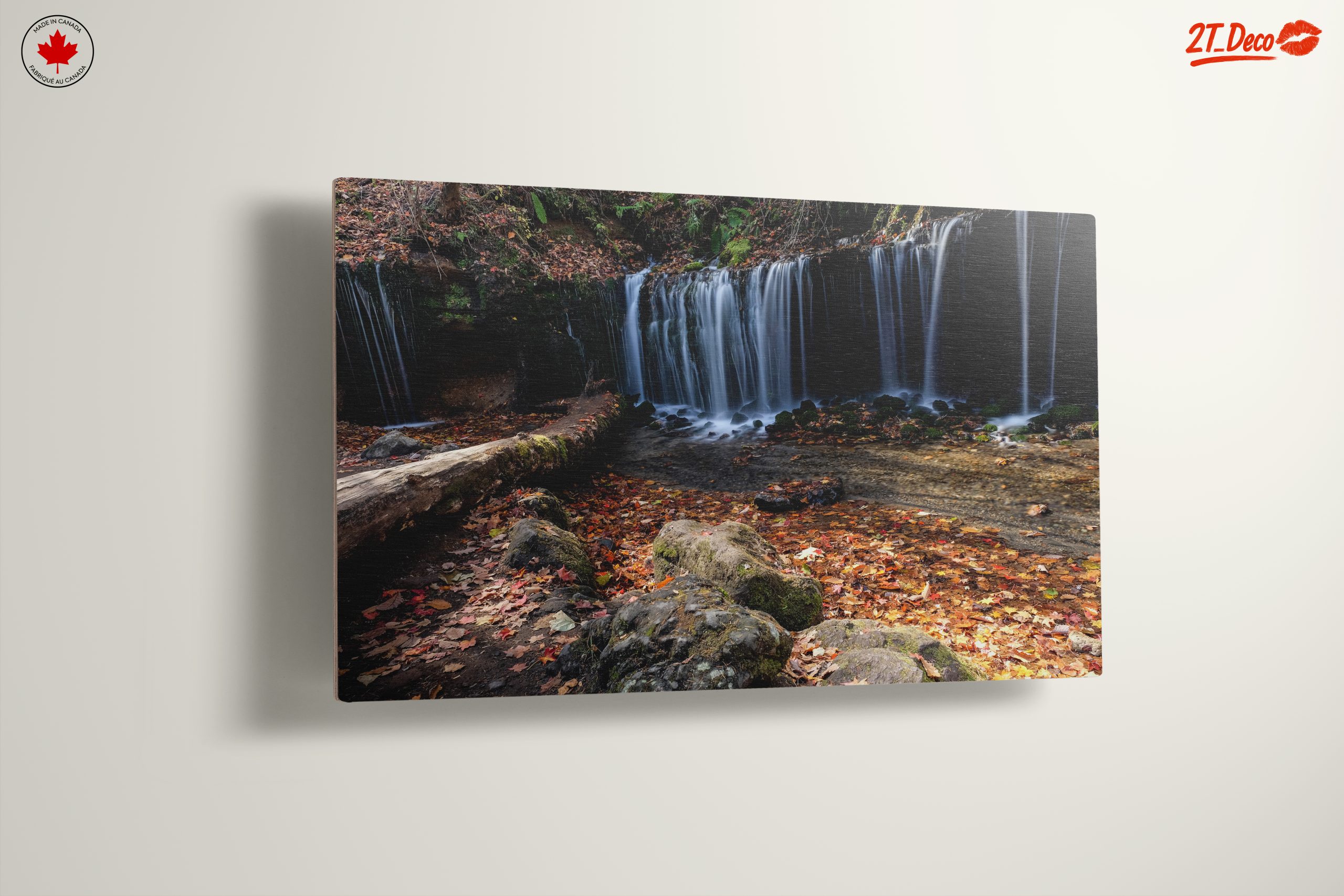 Tranquil Waterfall Amidst Autumn Foliage - Image 13