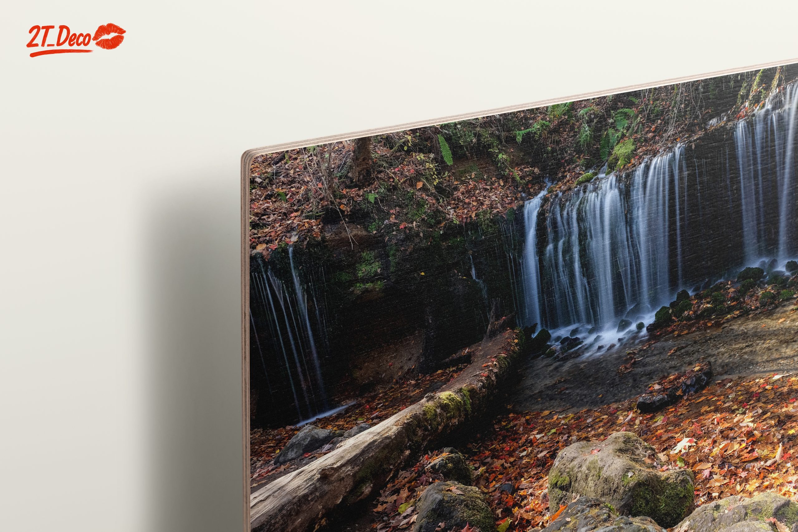 Tranquil Waterfall Amidst Autumn Foliage - Image 15