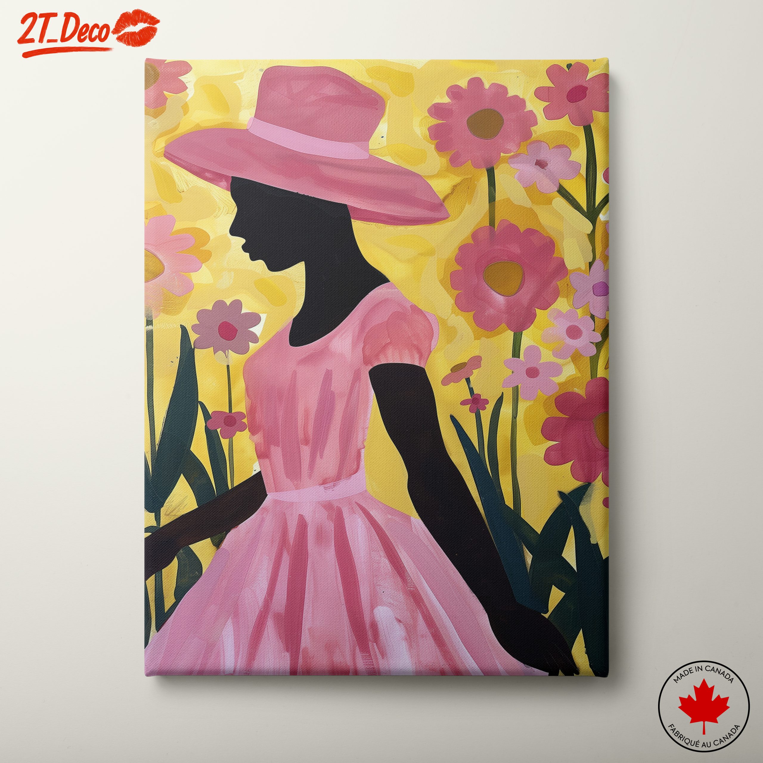 Silhouette in Floral Afro Art