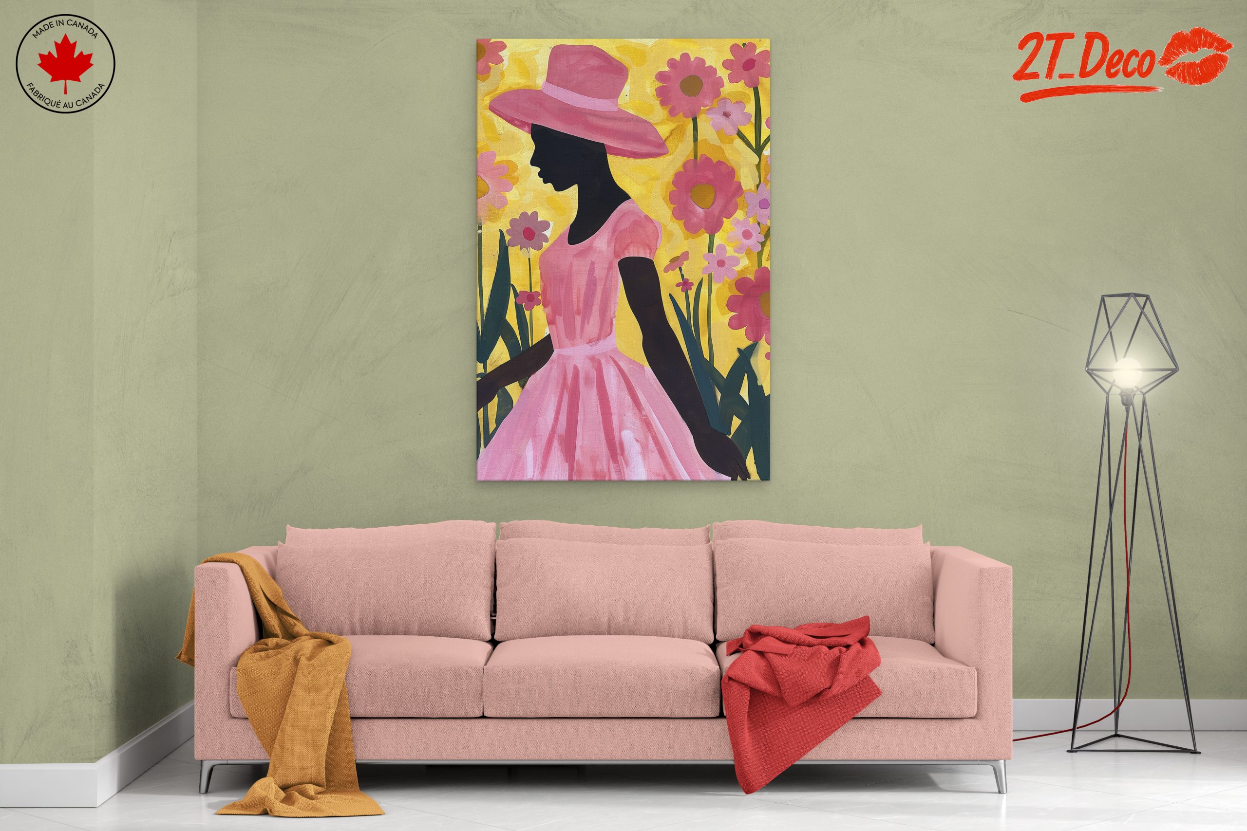 Silhouette in Floral Afro Art - Image 2