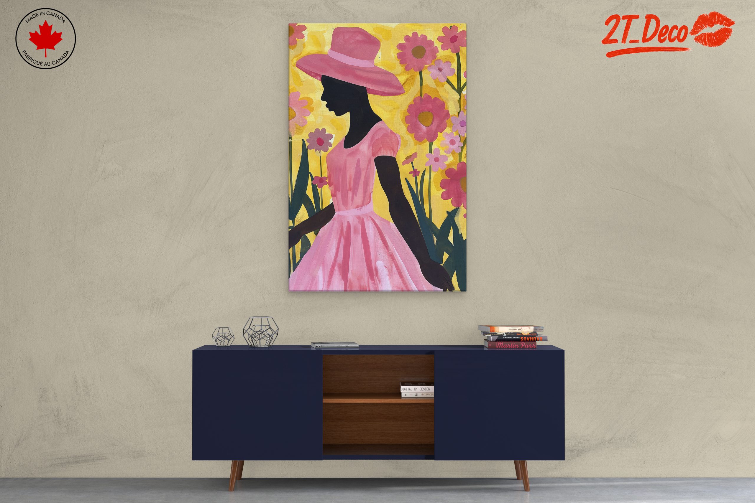 Silhouette in Floral Afro Art - Image 3
