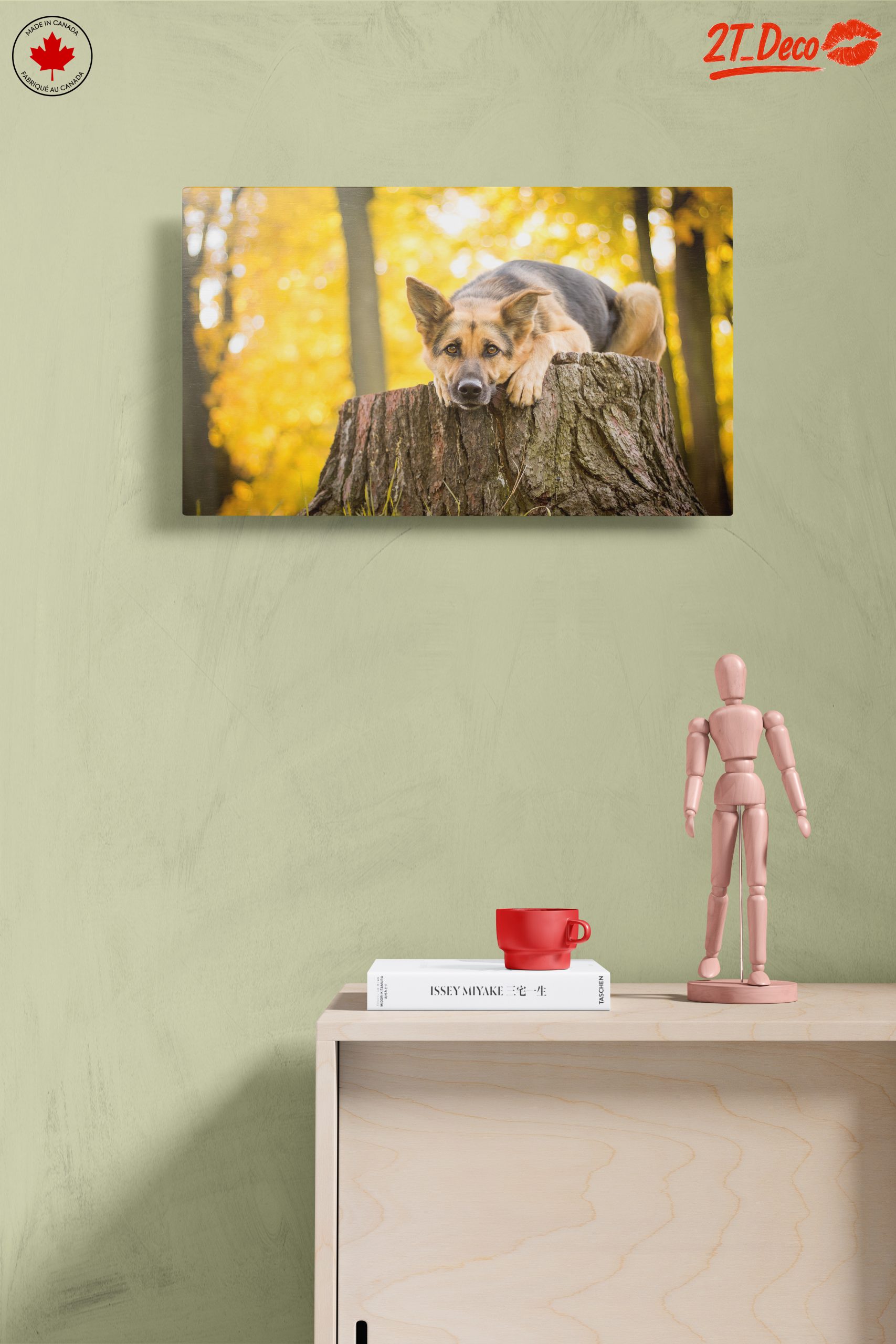 Loyal Dog Resting on Tree Stump - Image 14