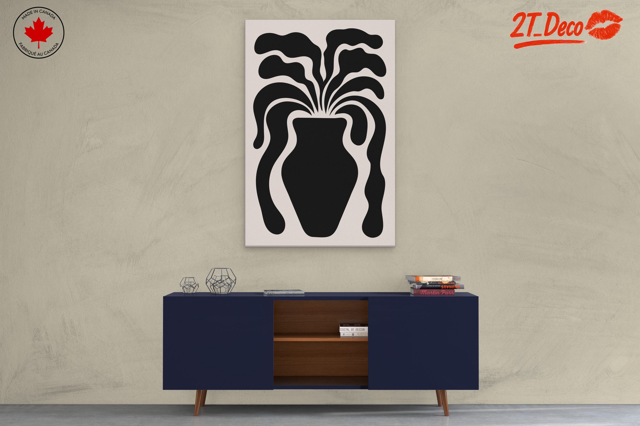 Minimalist Black and White Abstract Art - Image 3