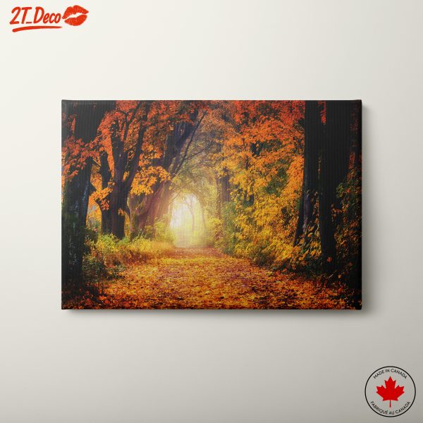 Serene Autumn Landscape with Golden Trees