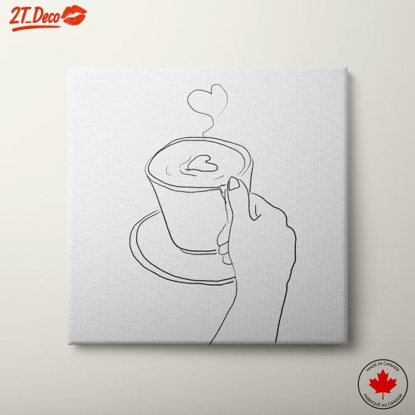 Hand Holding a Heart-Shaped Coffee