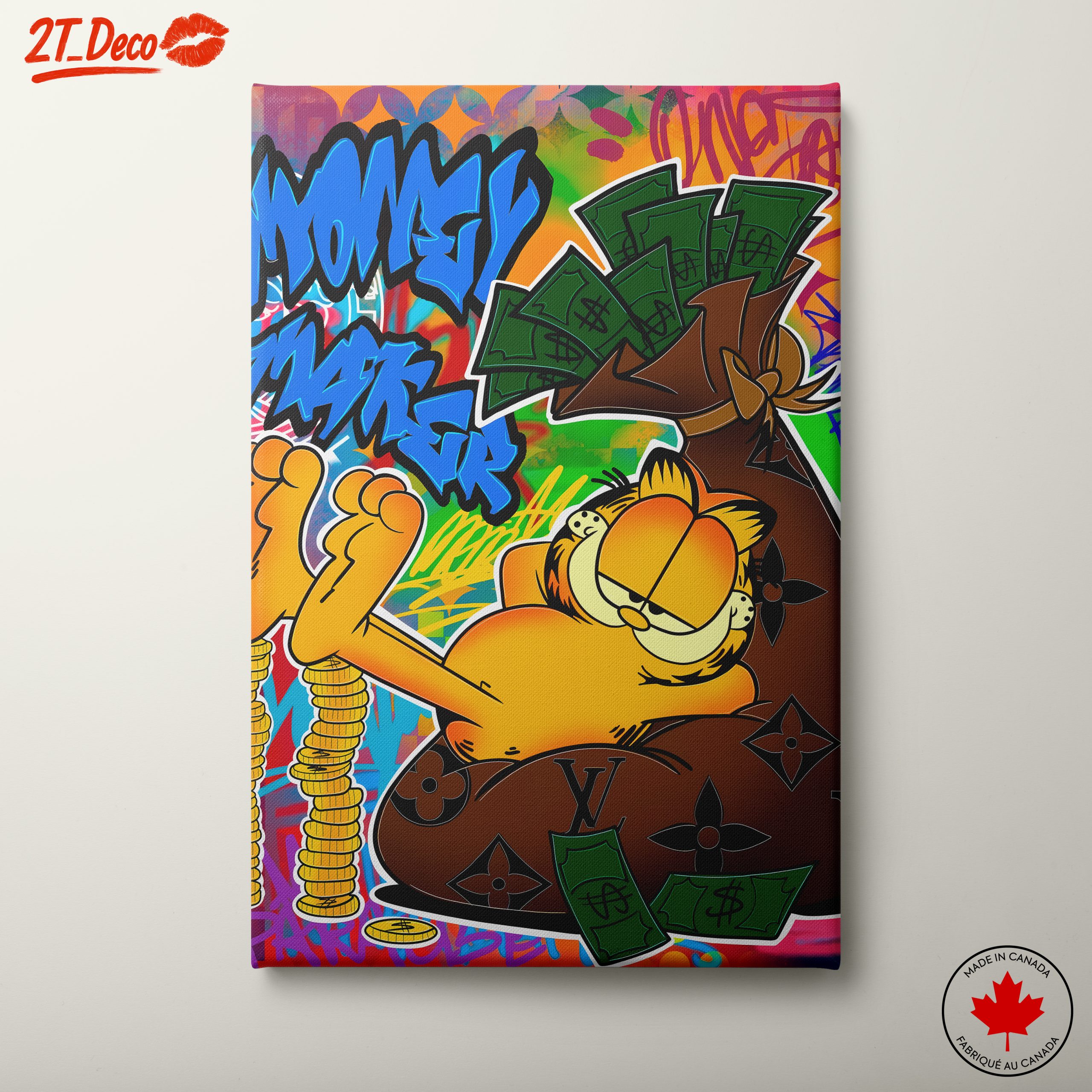 Humorous Cartoon Character Art Featuring Wealth Themes