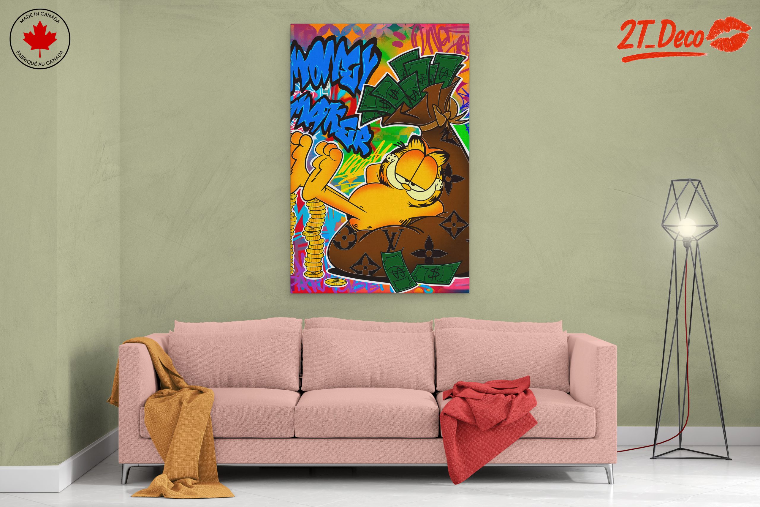Humorous Cartoon Character Art Featuring Wealth Themes - Image 2