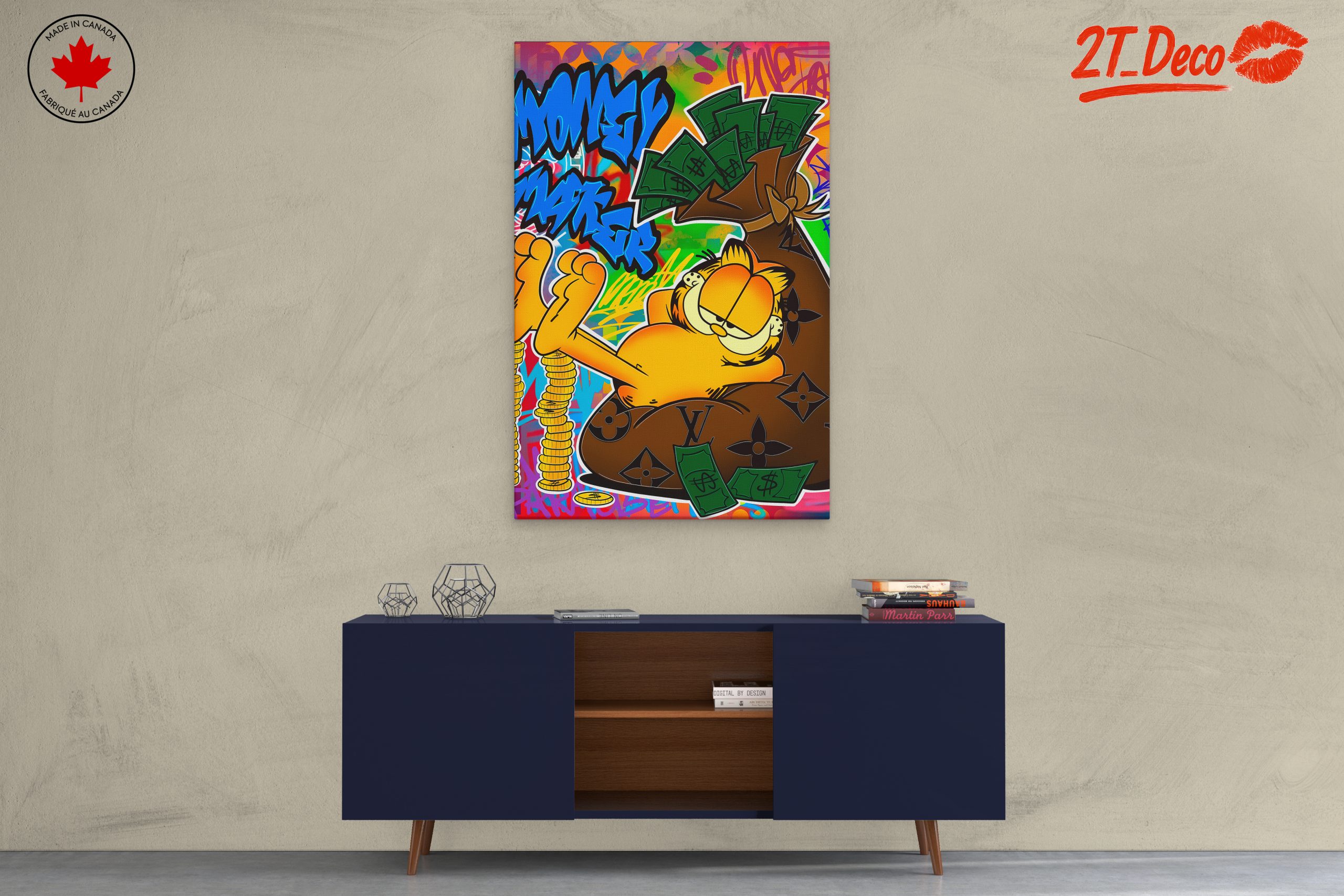 Humorous Cartoon Character Art Featuring Wealth Themes - Image 3